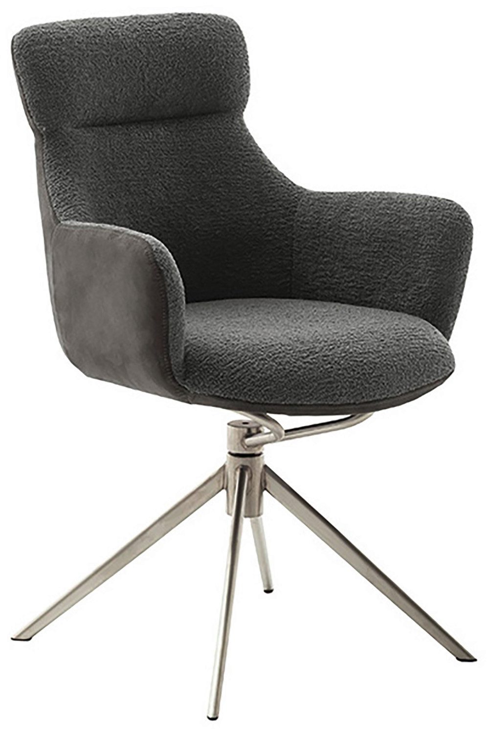 MCA furniture Eetkamerstoel (2-set), draaibaar 360°, draai- & schommelfunctie, zithoogte ca. 50 cm