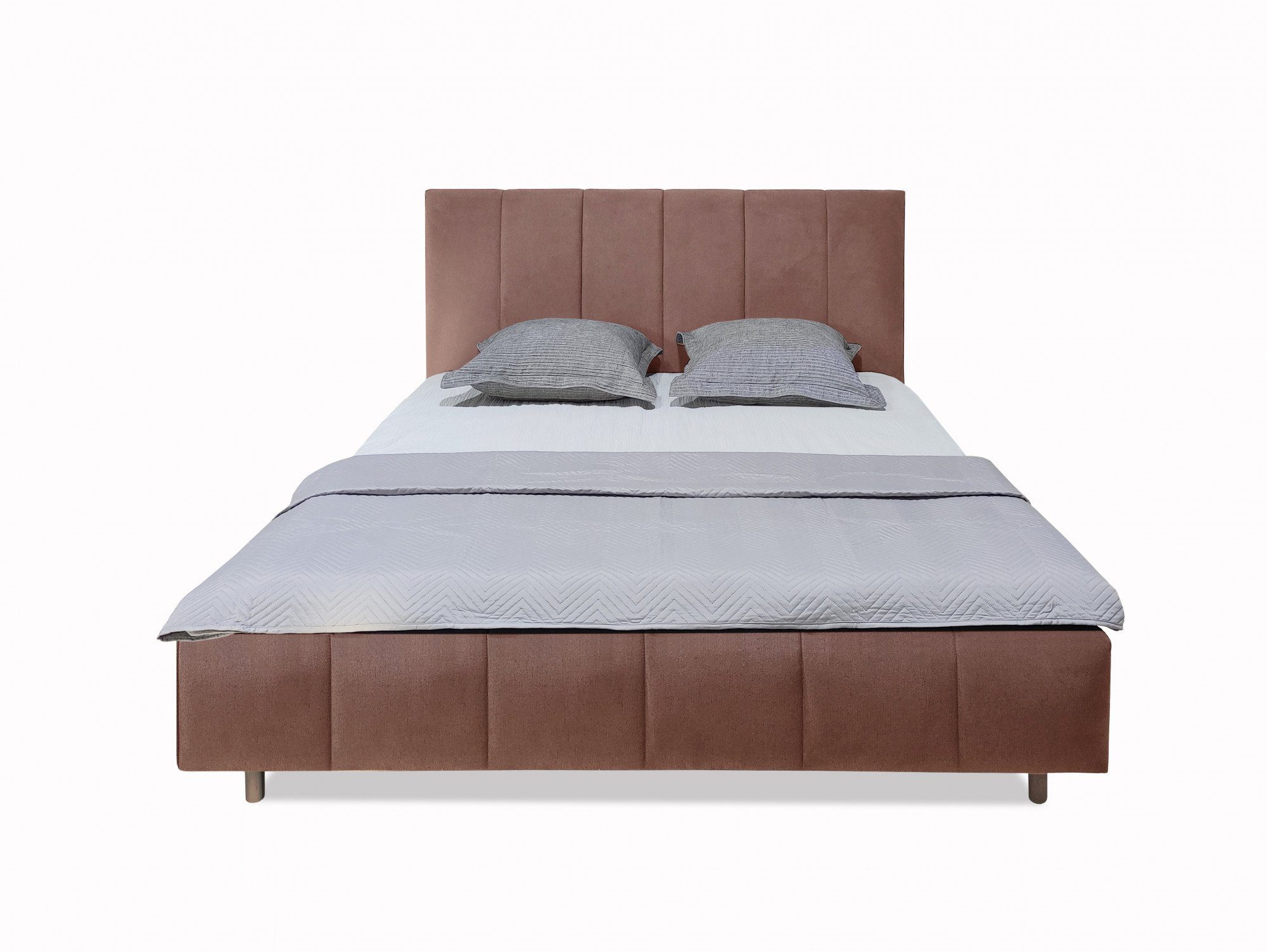 andas Gestoffeerd bed Muhos met een bekleed hoofdbord, incl. lattenbodem