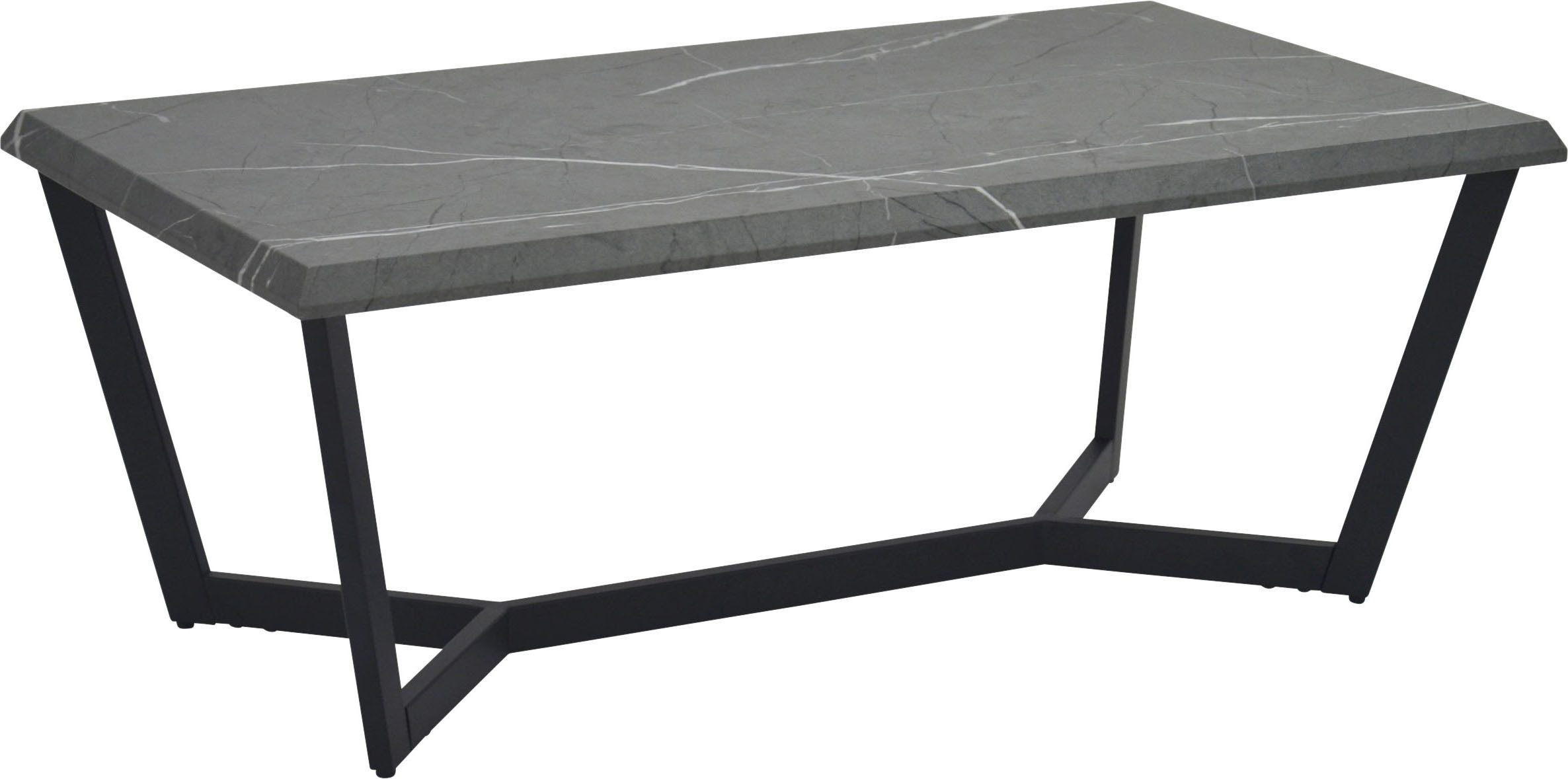 HELA Salontafel Roland Salontafel, tafelblad 35 mm dik, marmerlook, vlakke buis onderstel