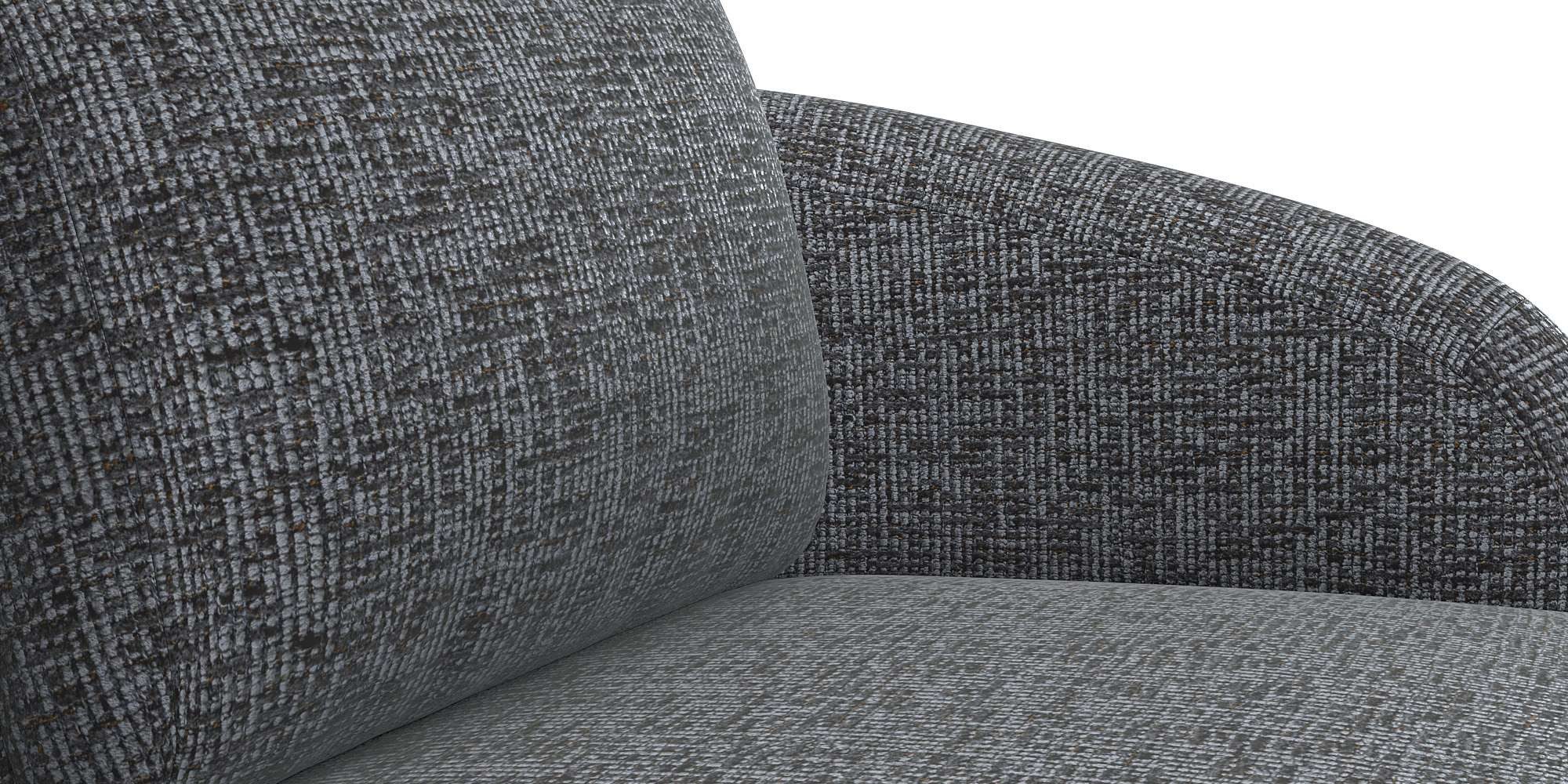 FLEXLUX 2,5-zits Torino, rond, bank, loveseat Modern, organisch bankontwerp, koudschuim, golfvering