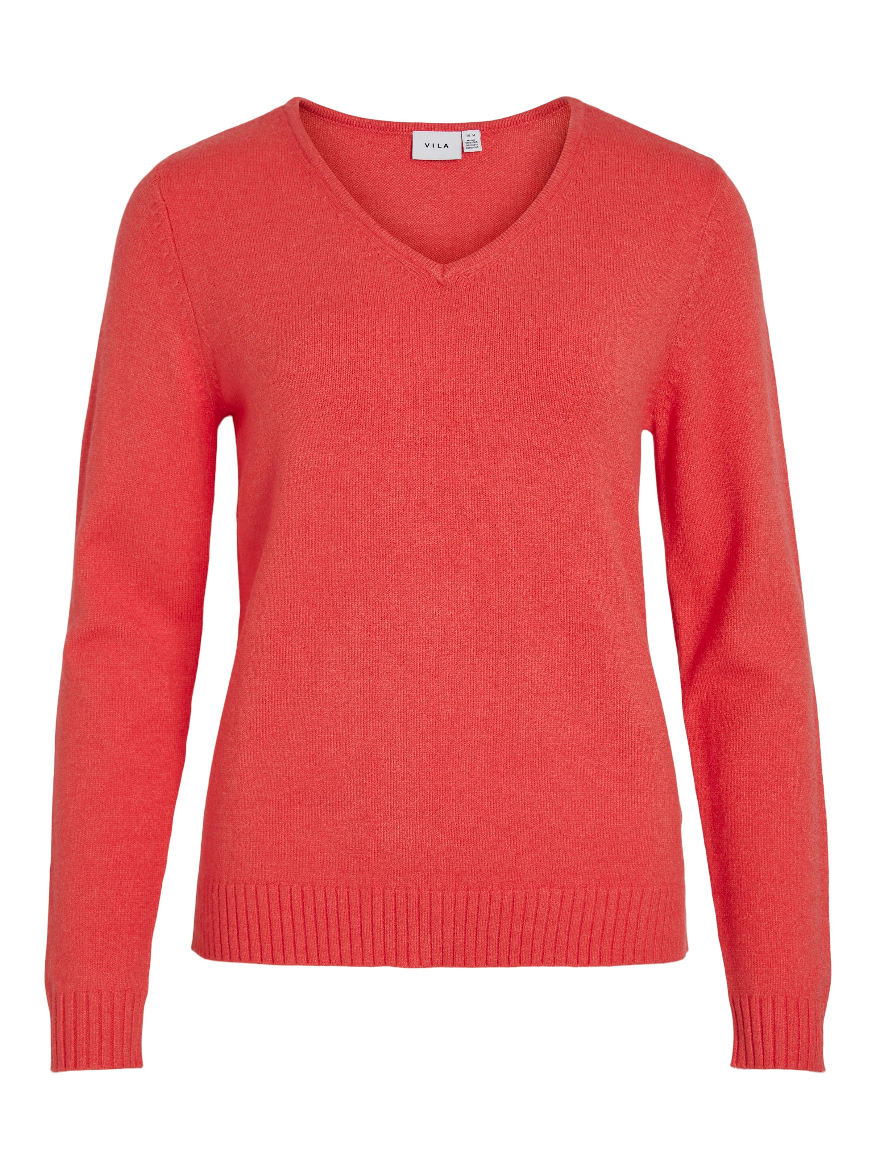 Vila Trui met V-hals VIRIL V-NECK L S KNIT TOP NOOS