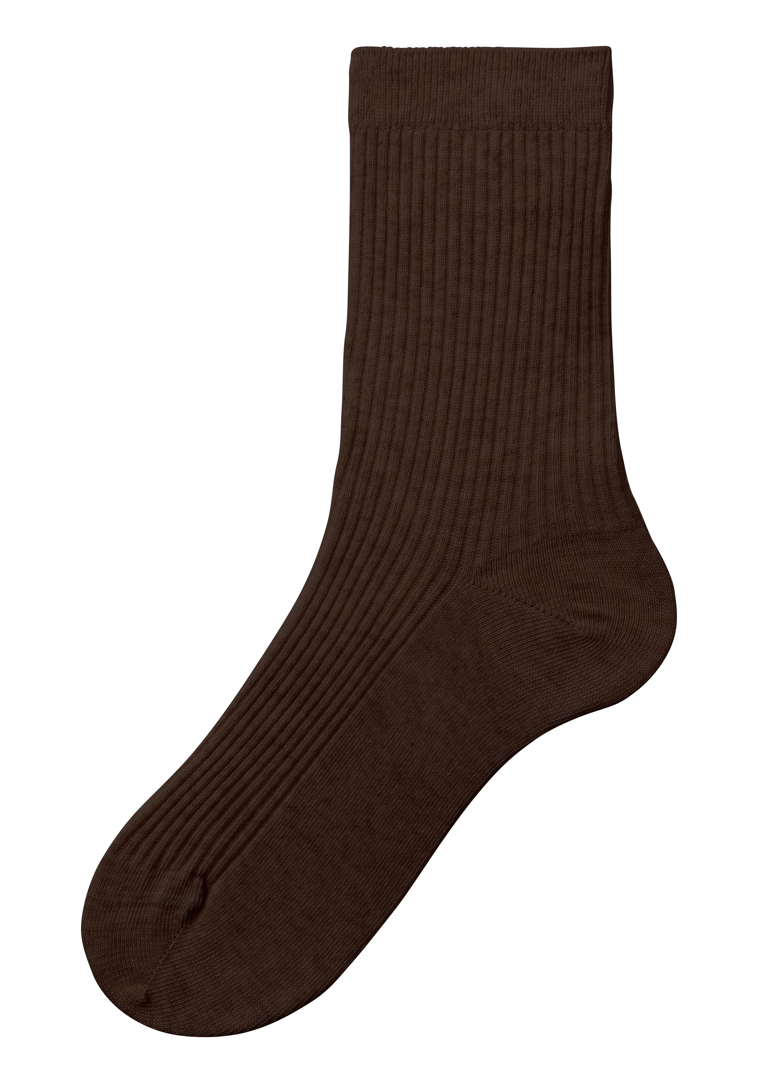 Lavana Basic sokken met fijne rib (set, 5 paar)