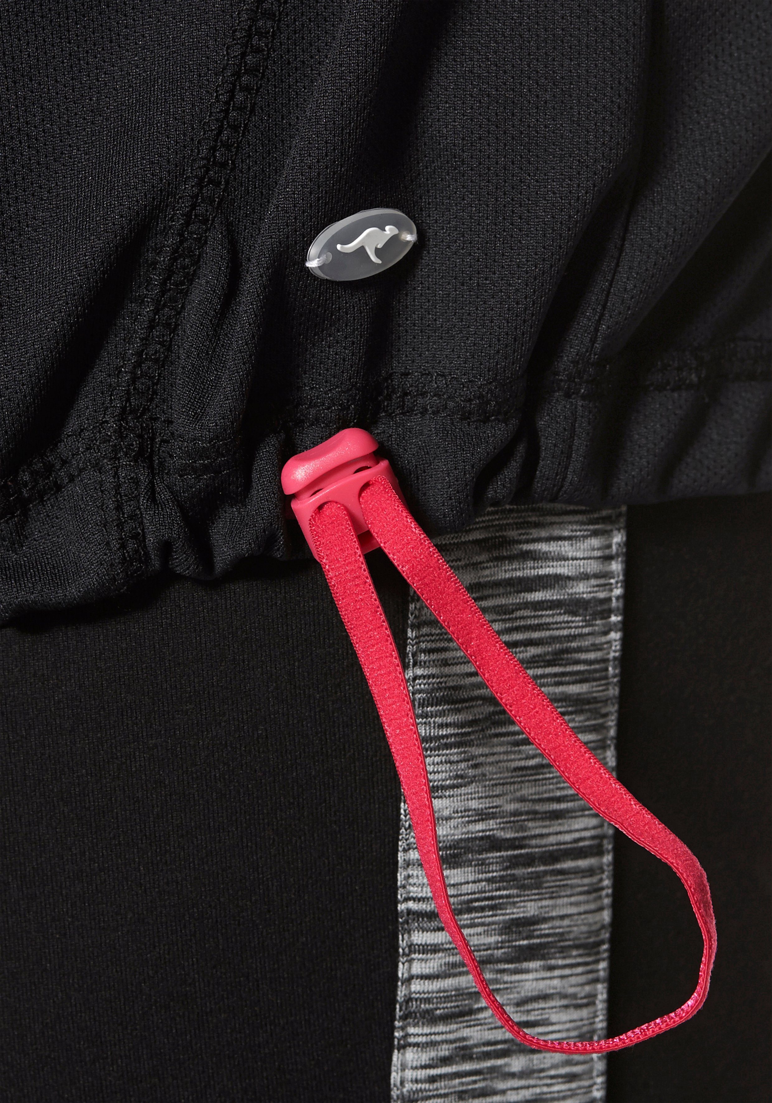 KangaROOS Functioneel shirt Korte mouwen, figuurvolgend, heupbedekkend, met V-hals
