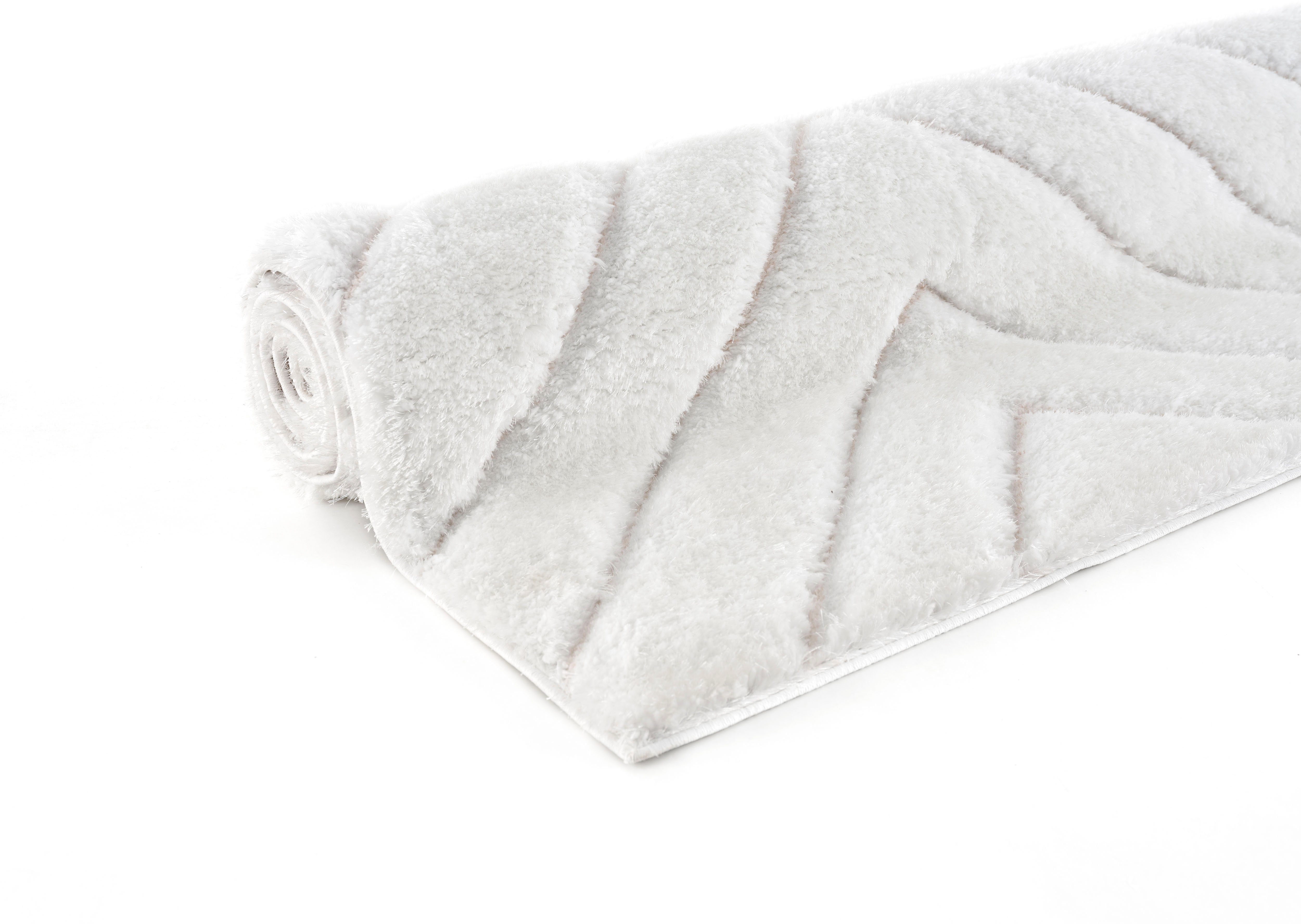 my home Hoogpolig vloerkleed Fiori met handgemaakt contourensnede, hoogpolig, hoog-laag effect