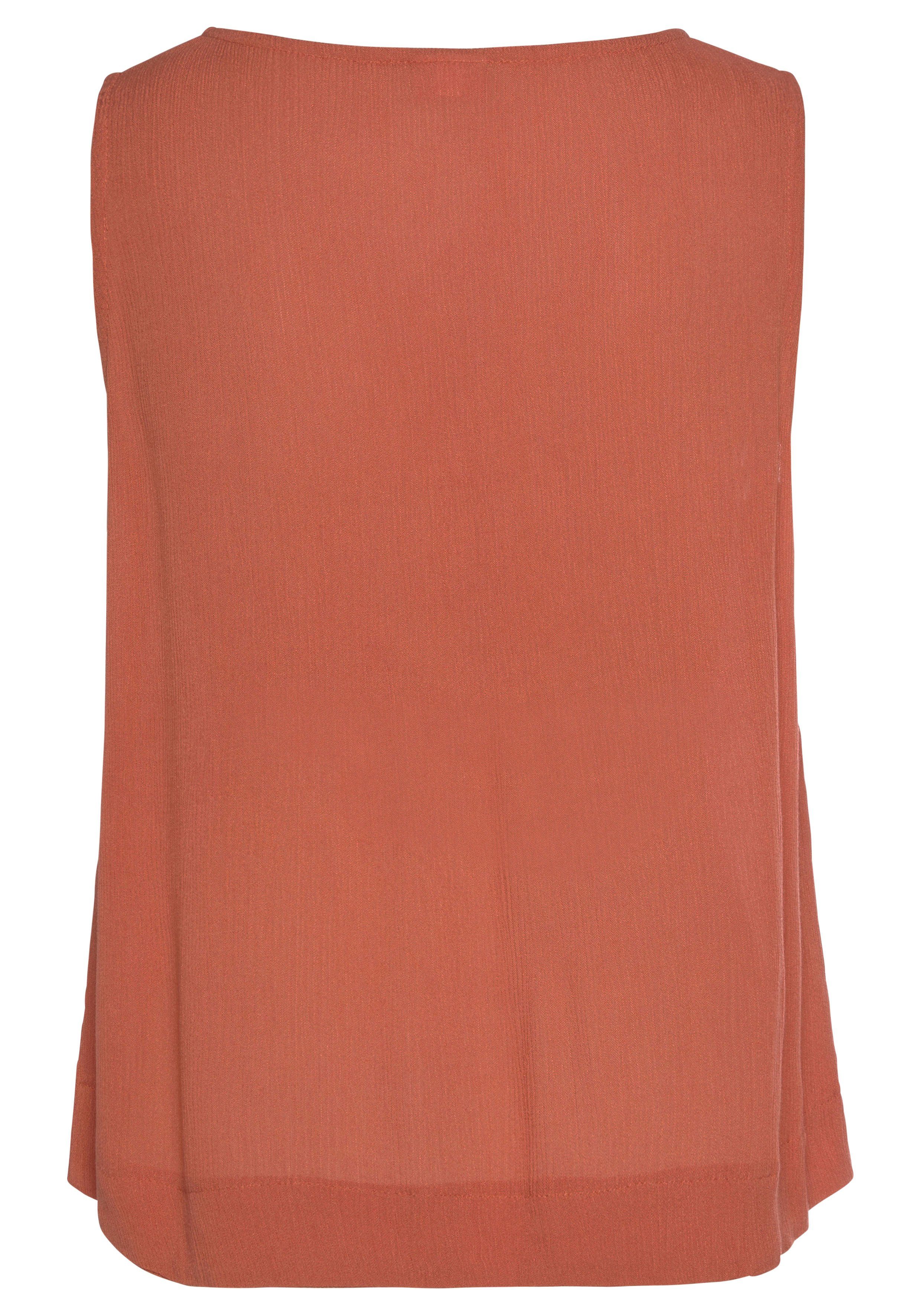 Buffalo Top van crêpe viscose met knoopsluiting, tanktop, blouseshirt
