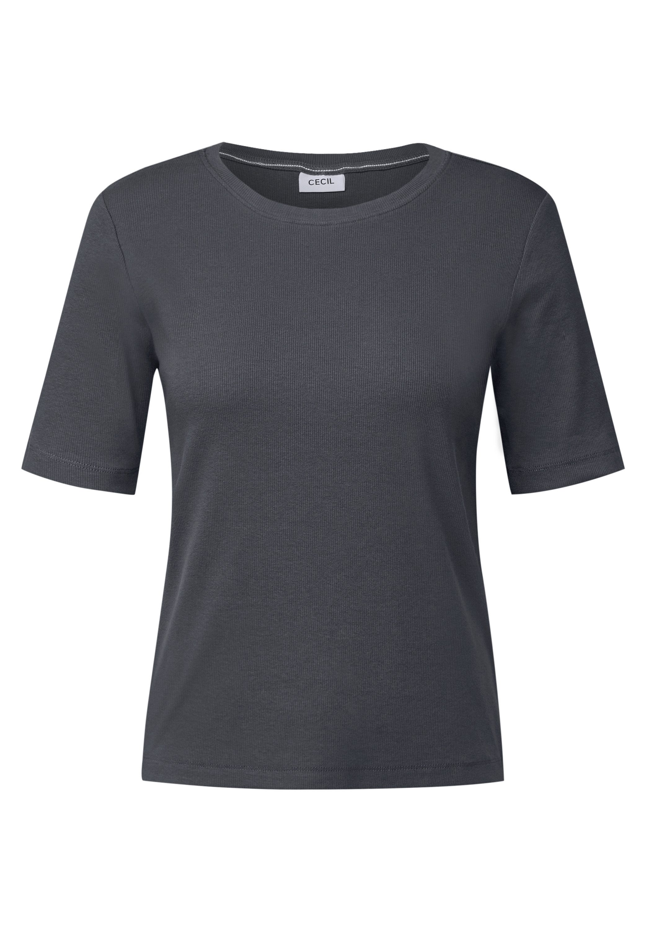 Cecil T-shirt met fijne ribstructuur