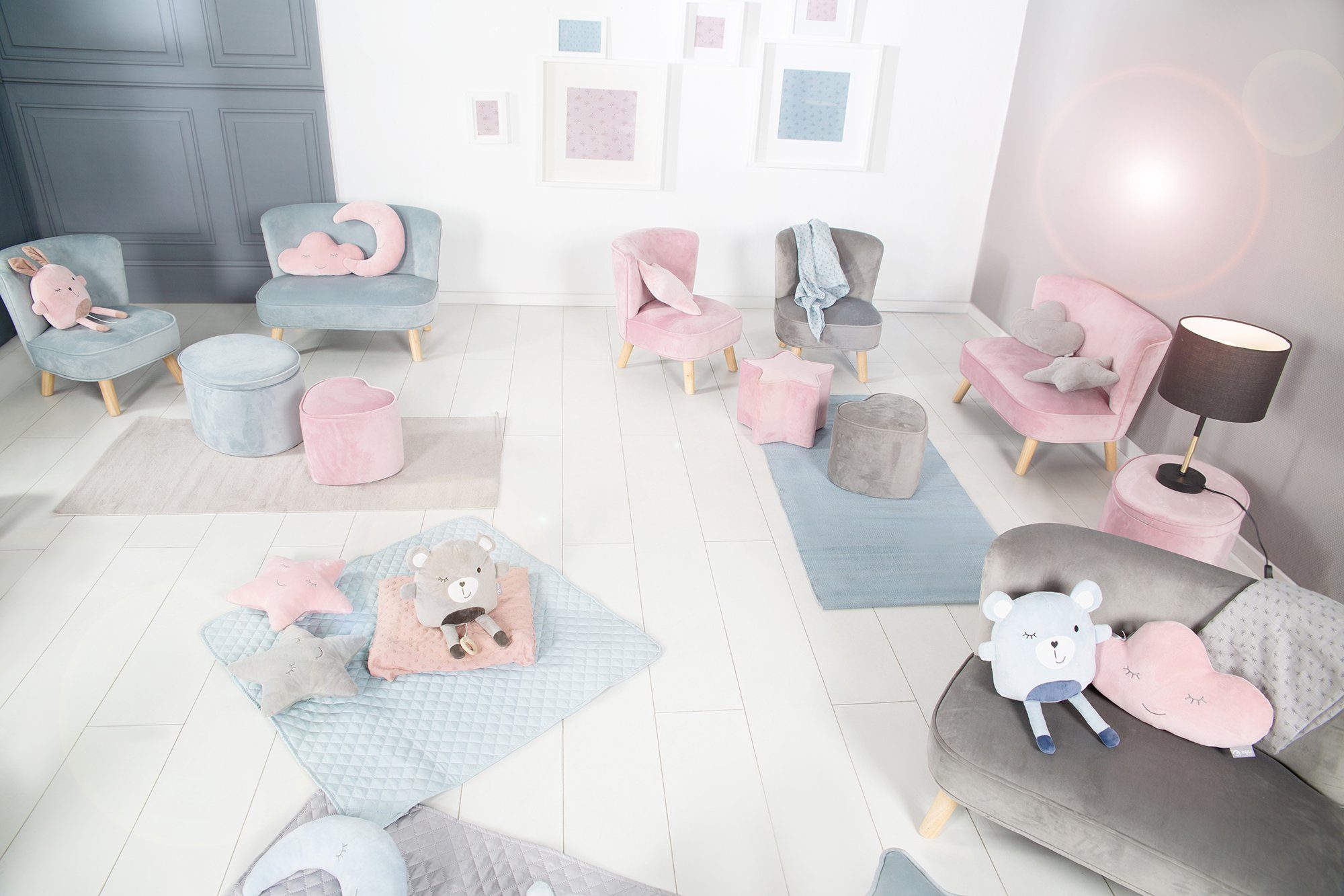 Roba® Kinderbank Lil Sofa met houten voetjes