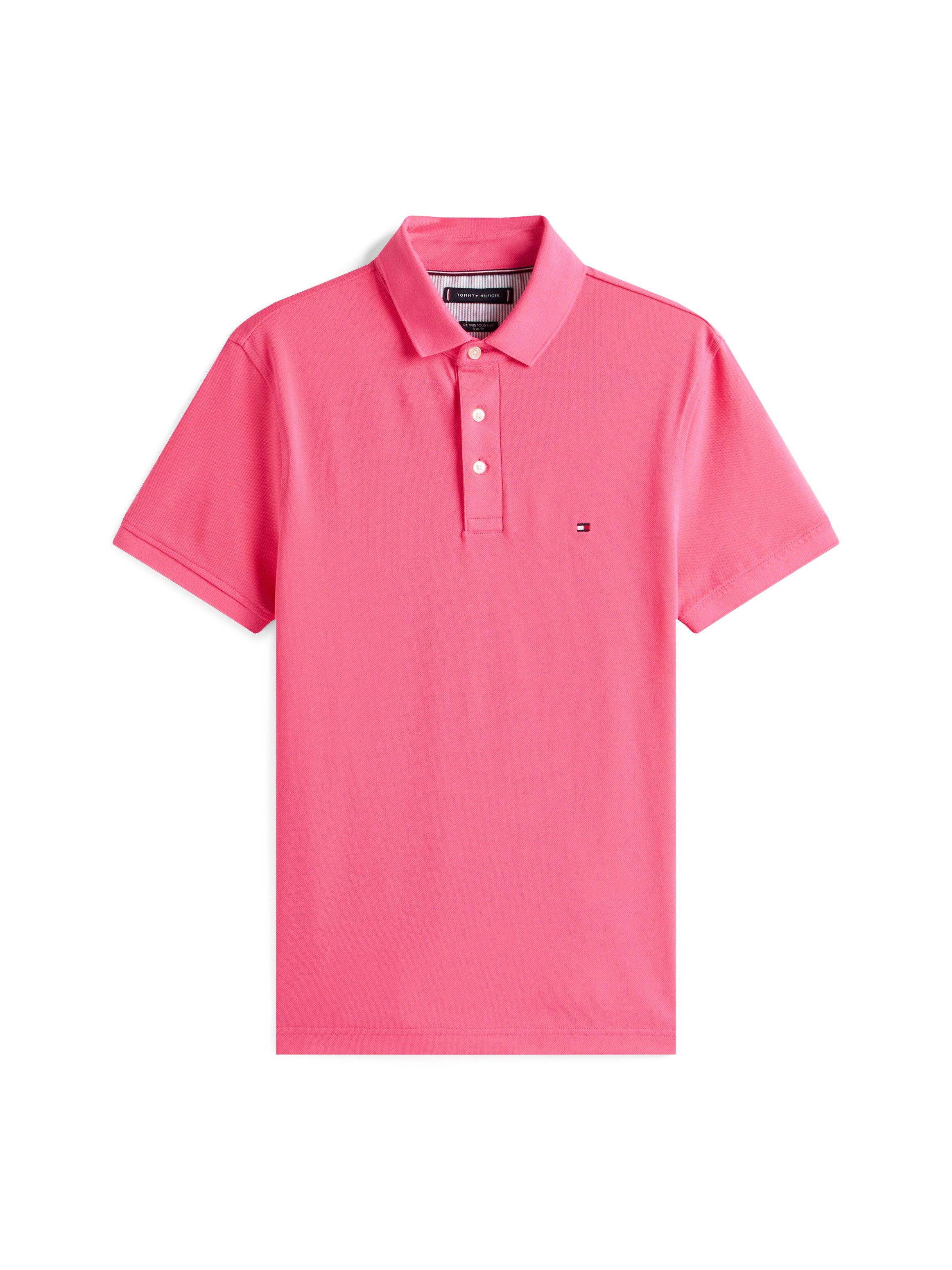 Tommy Hilfiger Poloshirt 1985 SLIM POLO Merkborduurwerk, van katoen-piqué