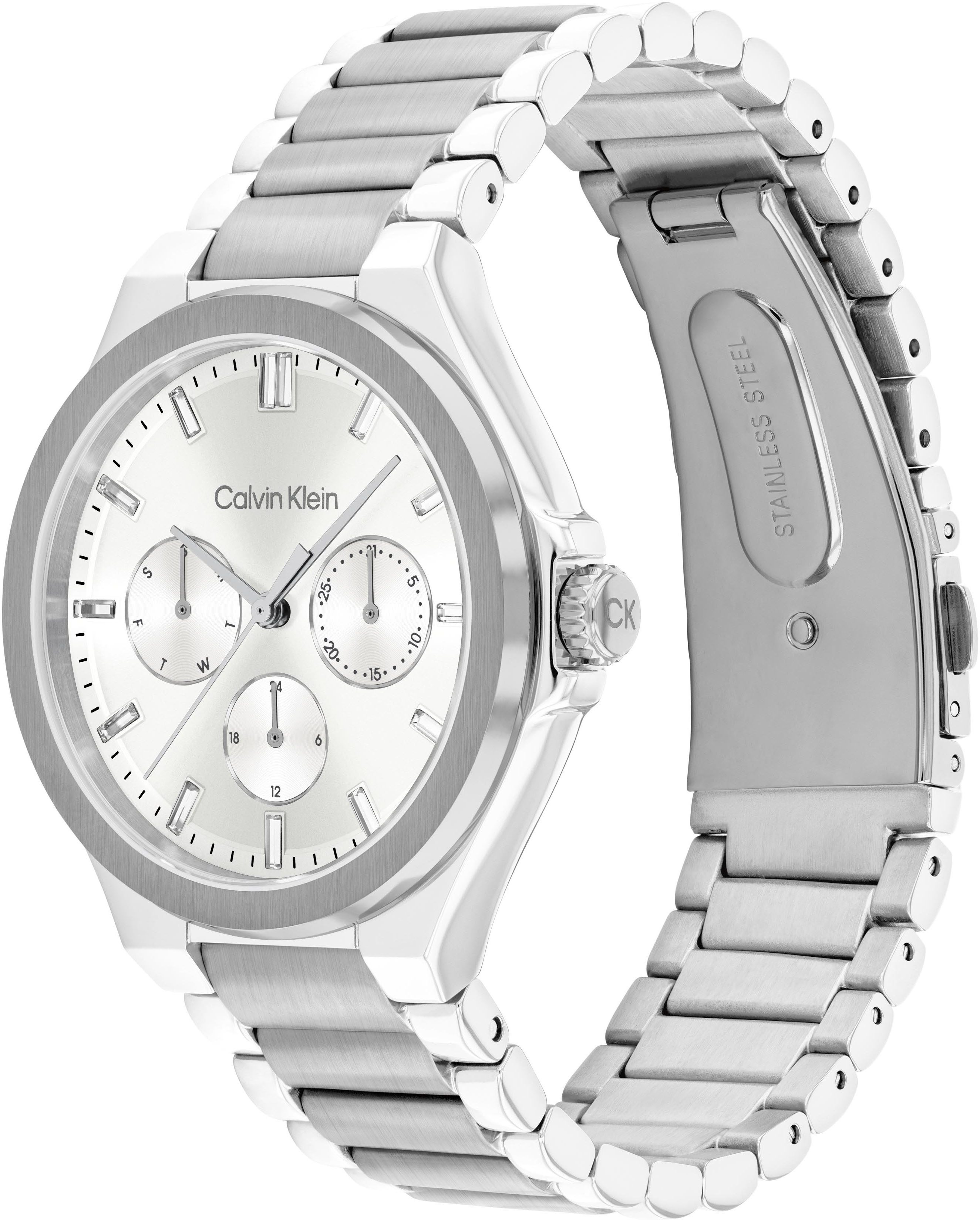 Calvin Klein Multifunctioneel horloge VIBRANCY Horloge, quartz, dameshorloge, dag, weekdag, stalen band