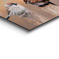 reinders! artprint op hout decoratief paneel 30x90 bird family bruin