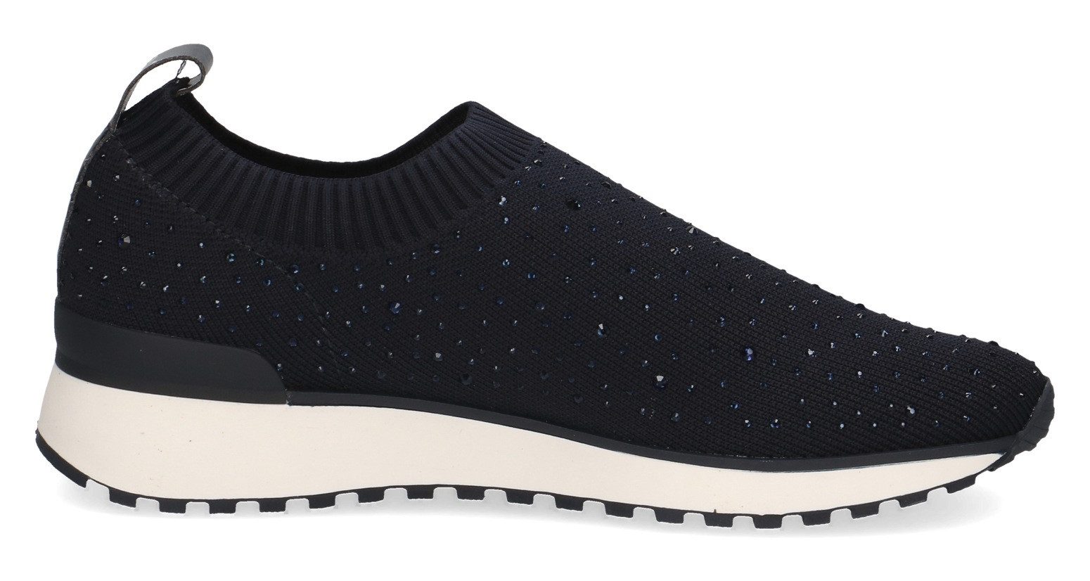 Caprice Slip-on sneakers slipper, vrijetijdsschoen, lage schoen met fonkelende strass-steentjes