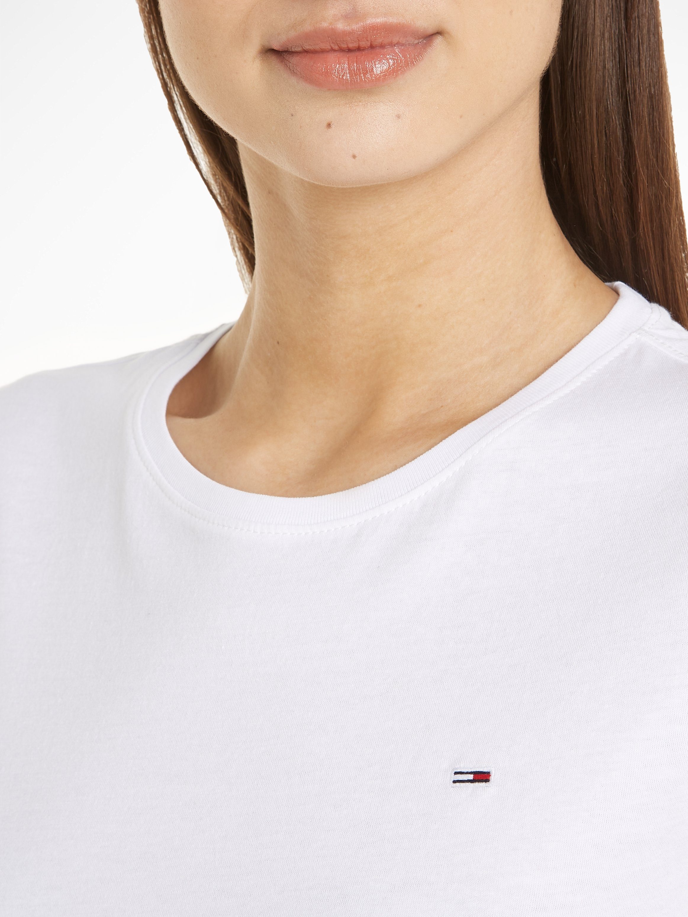 TOMMY JEANS Shirt met ronde hals TJW 2PACK SOFT JERSEY TEE met tommy jeans merklabel-borduursel (2-delig, Set van 2)