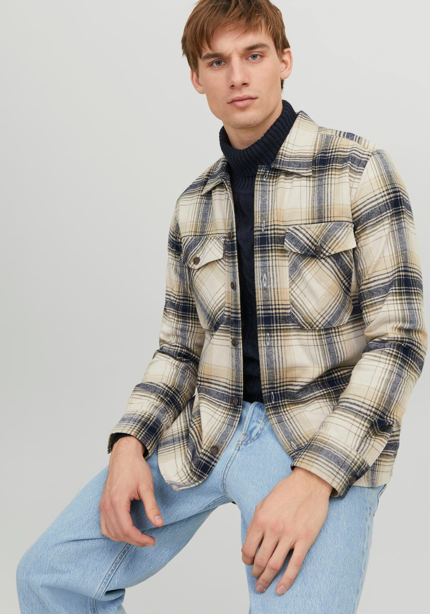 Jack & Jones Overhemd met lange mouwen JJEEDDIE OVERSHIRT LS NOOS