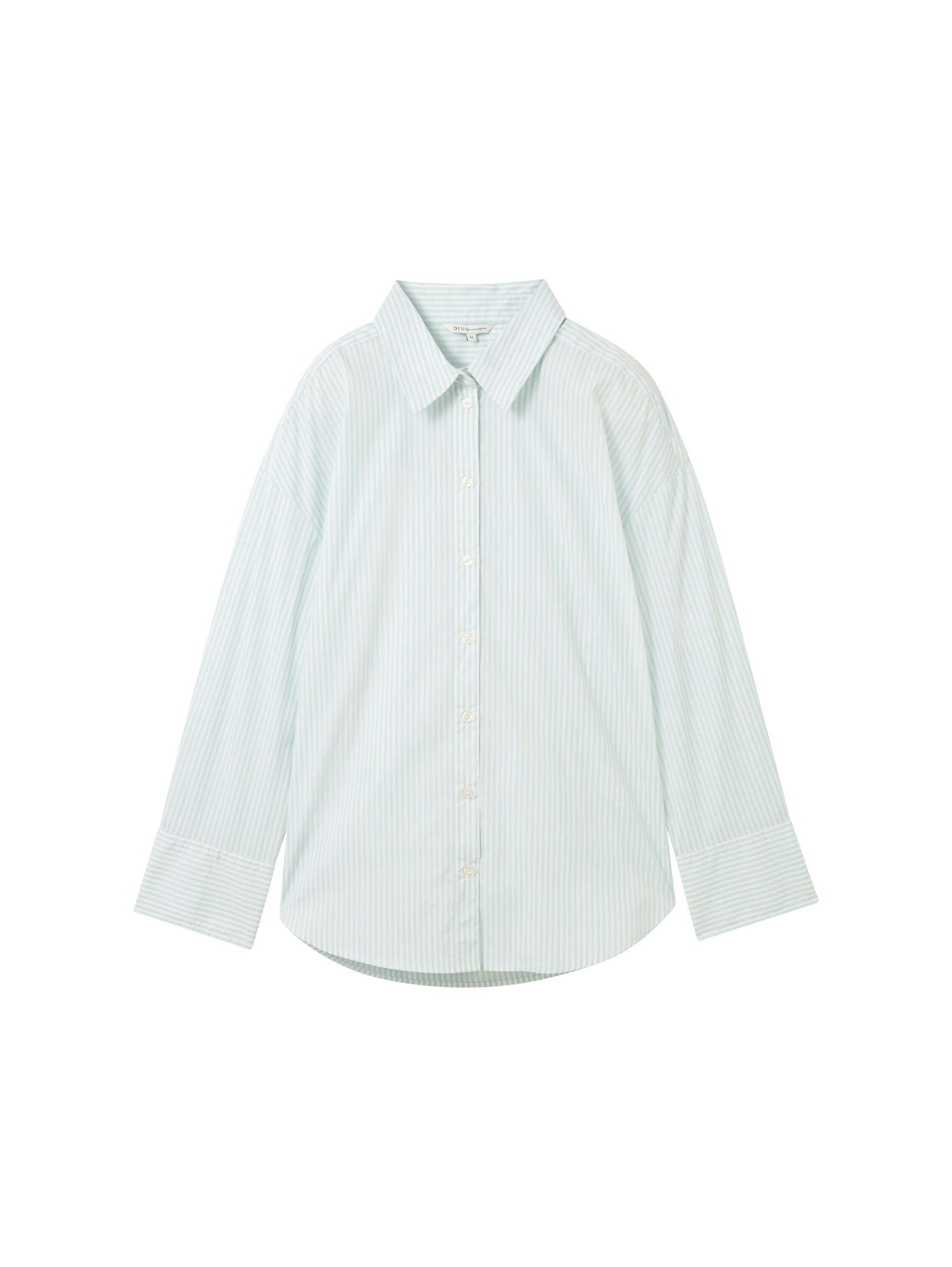 Tom Tailor Denim Overhemdblouse in streepdesign en met stretch