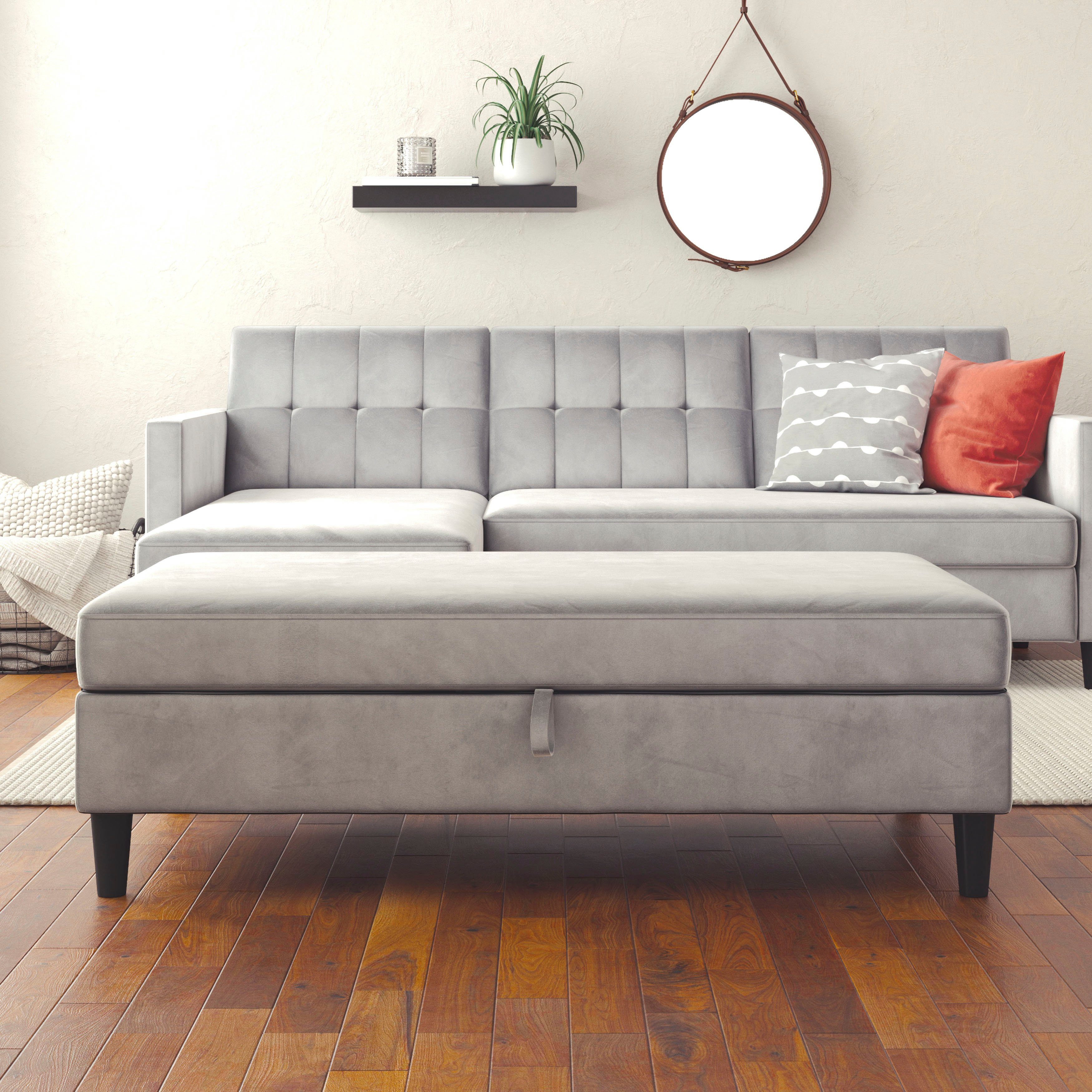 Dorel Home Hocker met bergruimte Hartford Hocker met bergruimte, vrij plaatsbaar, zithoogte 43 cm