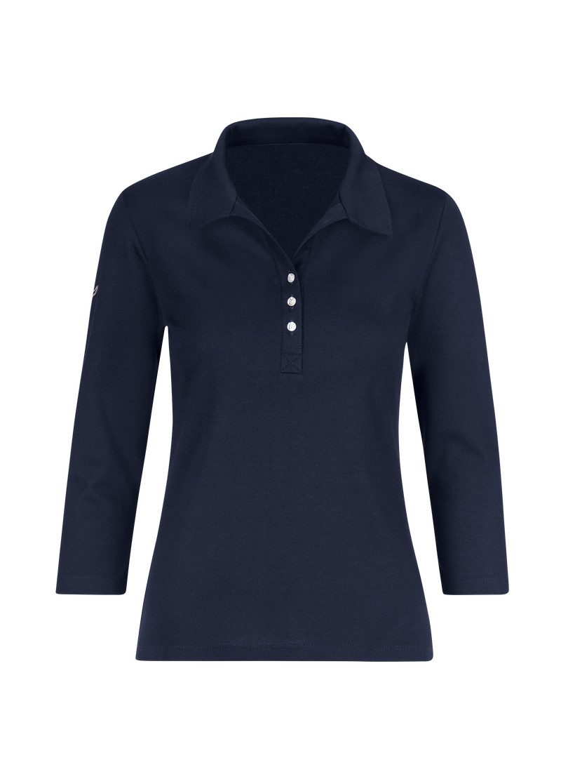 Trigema Poloshirt TRIGEMA poloshirt met kristallen (1-delig)