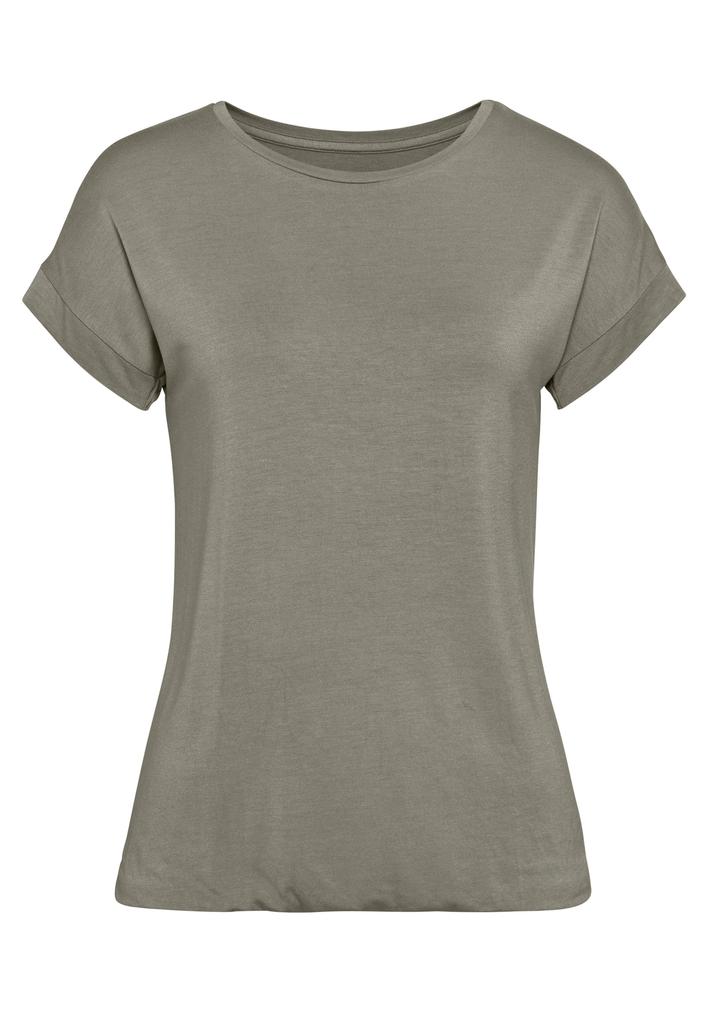 Vivance T-shirt met elastische zoomrand (set 2-delig)