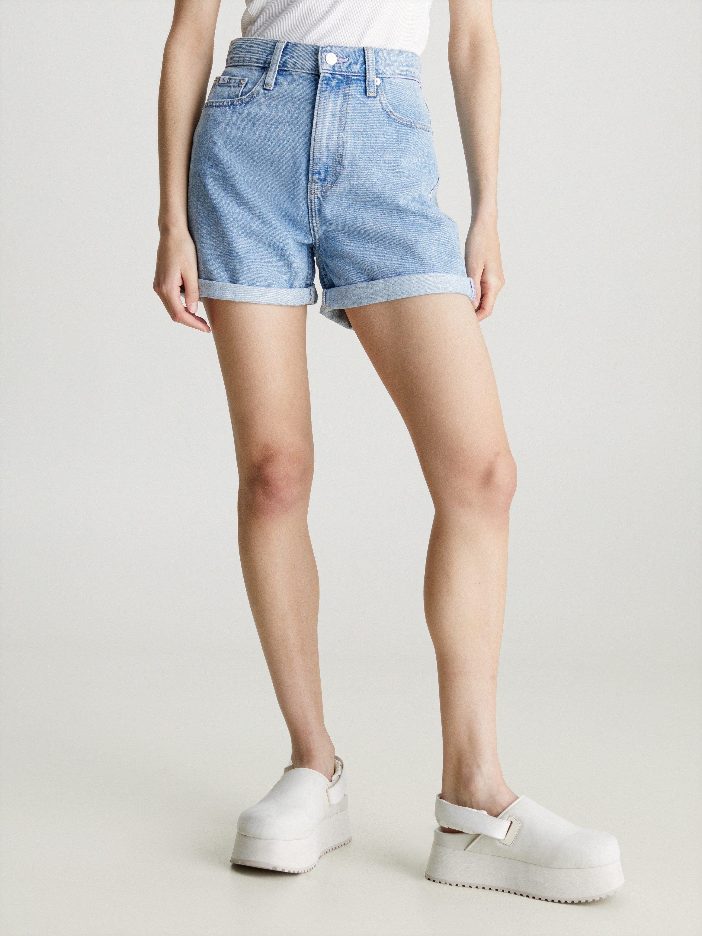 Calvin Klein Short Mom short in 5-pocketsstijl