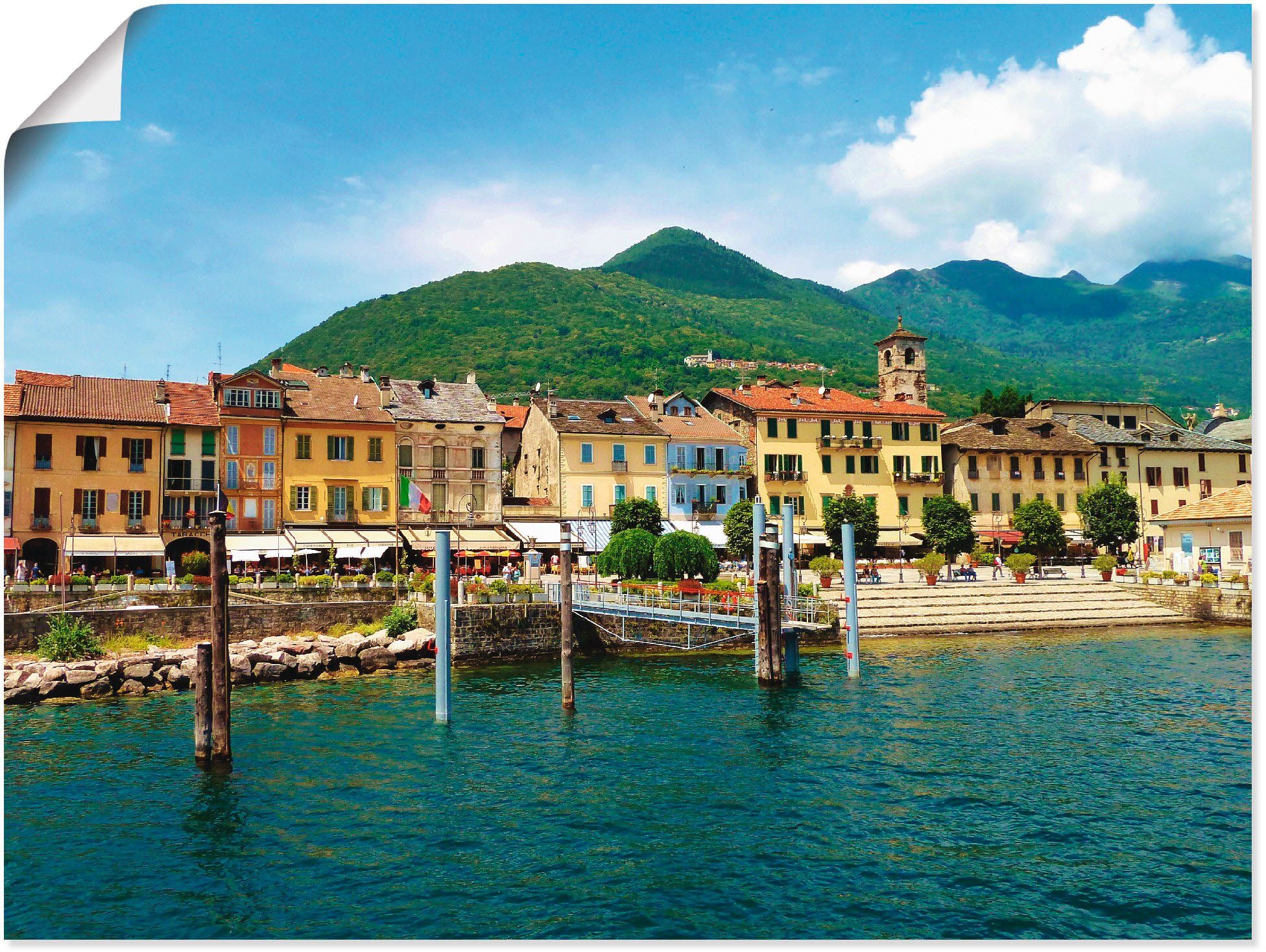 Artland Artprint Cannobio aan de Lago Maggiore als artprint op linnen, muursticker of poster in verschillende maten