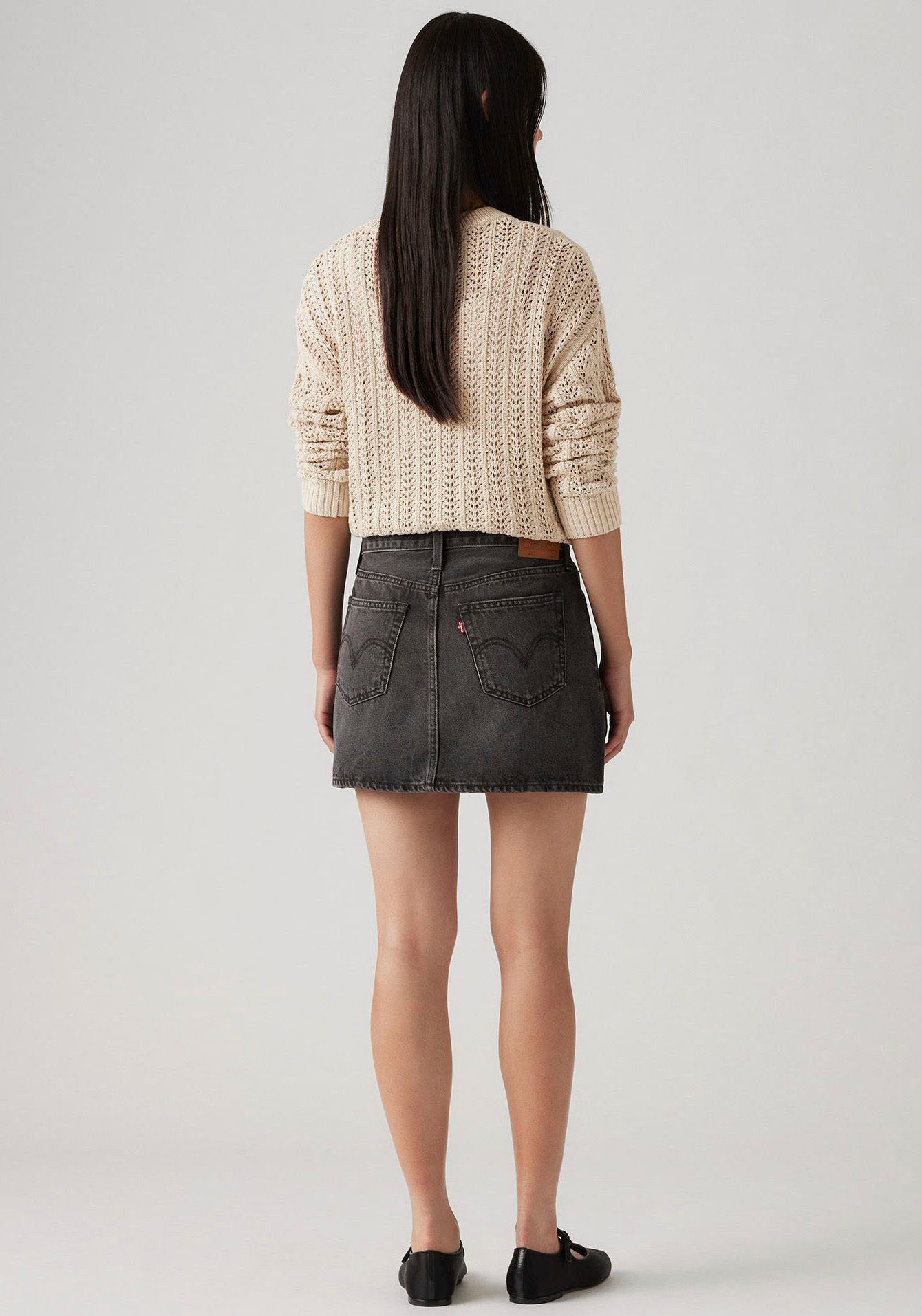 Levi's® Jeans rok ICON SKIRT met used-effecten en rafelige randen
