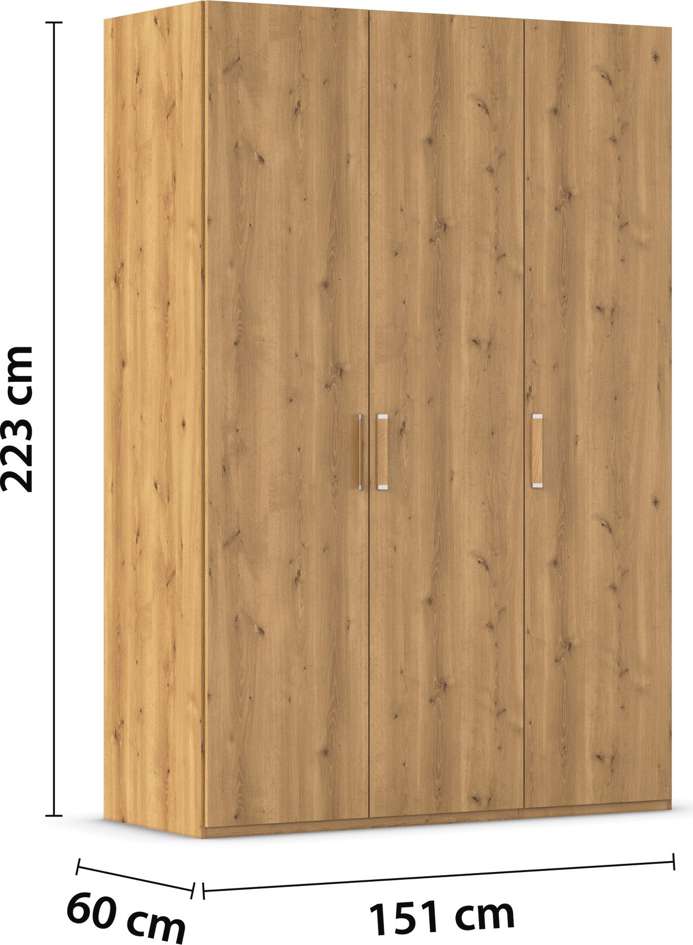 rauch Draaideurkast Kledingkast Kast Garderobe Slaapkamerkast EVELYN in elegante stijl, veel opbergruimte 4 breedtes en 2 hoogtes made in germany