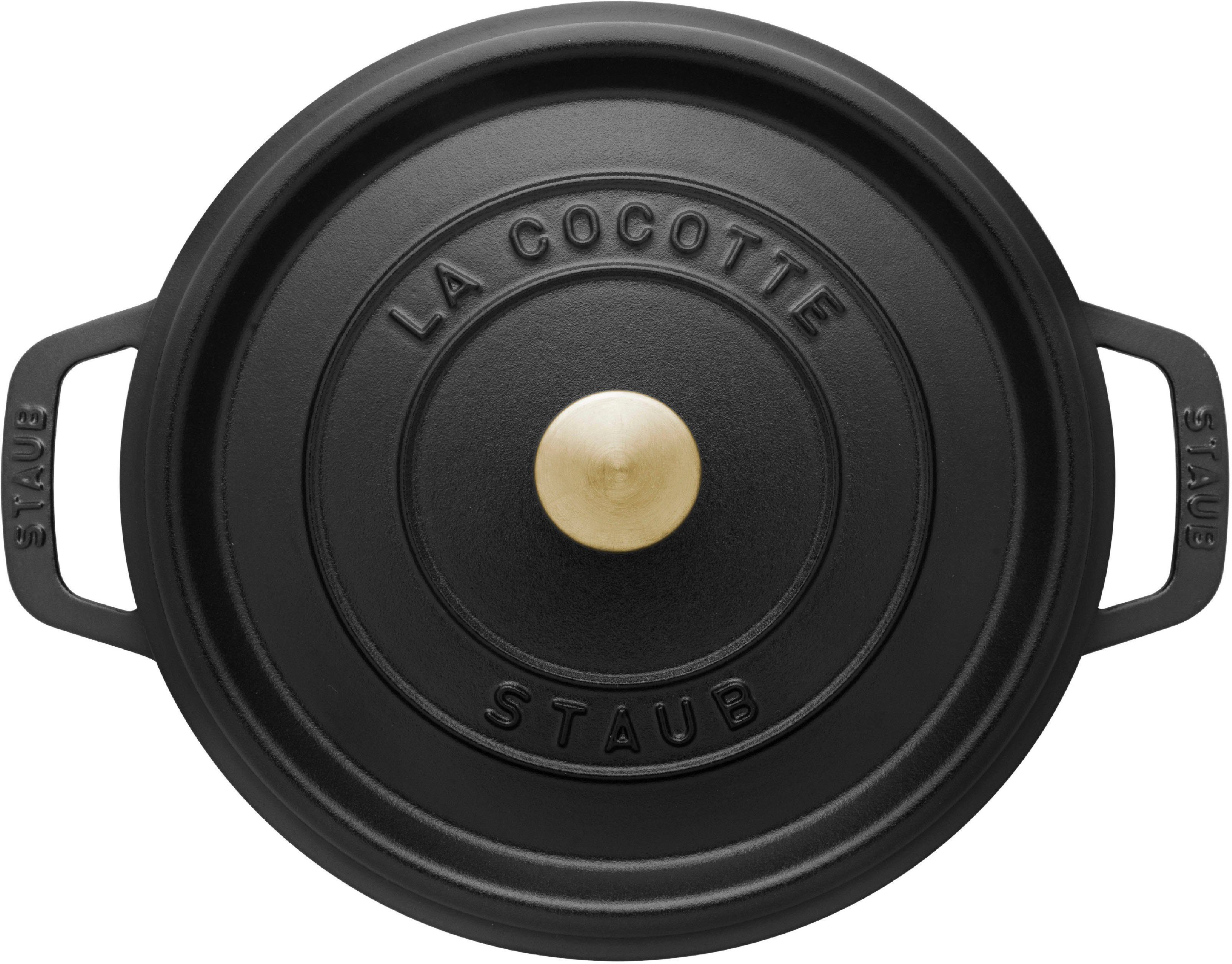 Staub Braadpan Cocotte robust, duurzaam, perfecte hitteverdeling, aroma-regendeksel (1-delig)