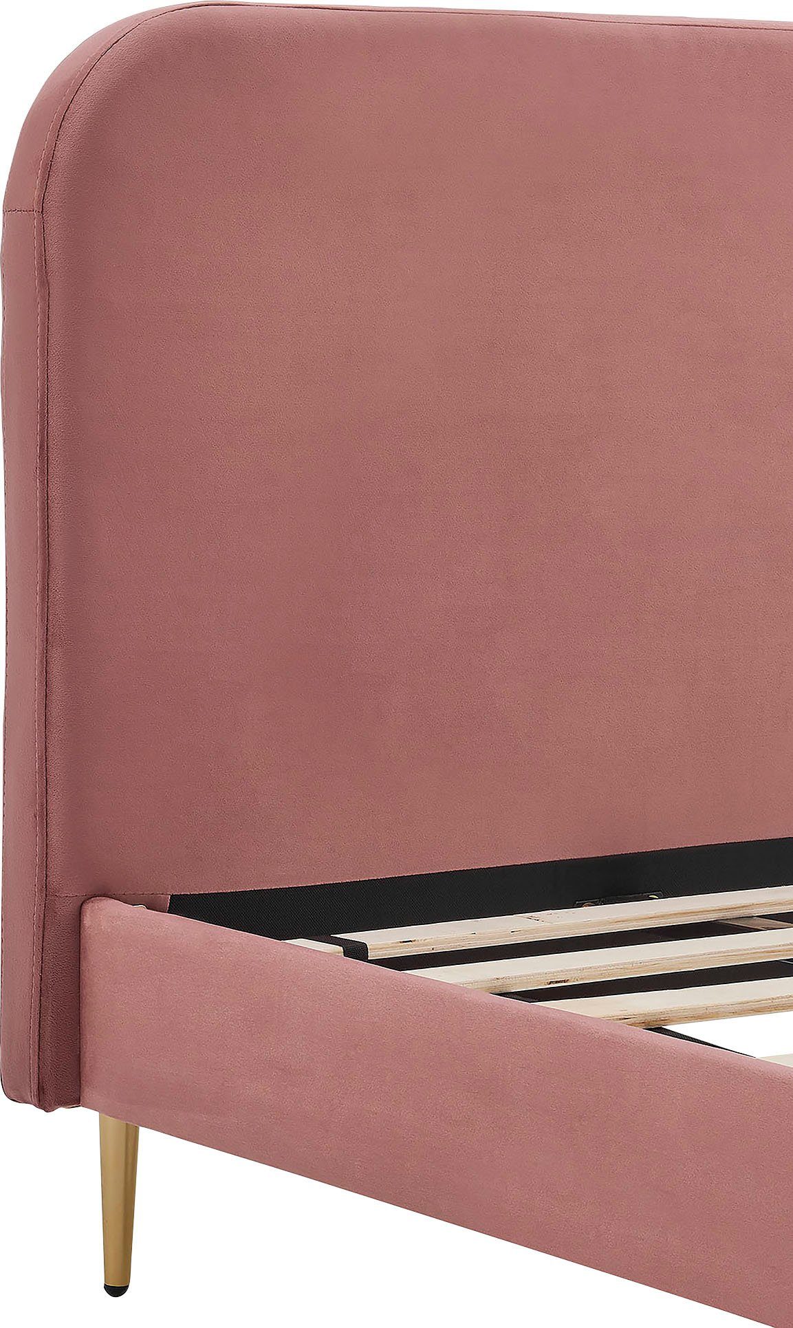 SalesFever Gestoffeerd bed Poten chroom goudkleur