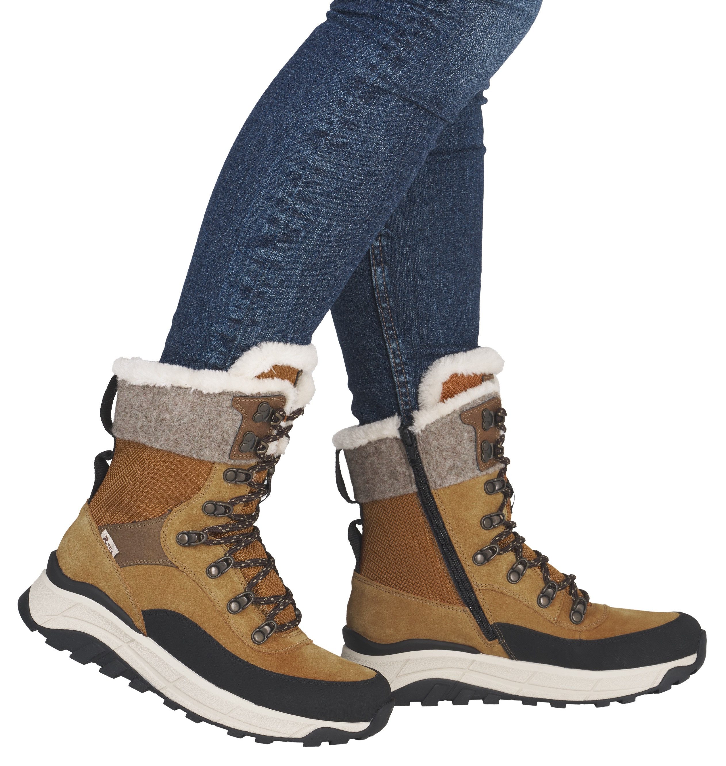 RIEKER Sport Winterlaarzen snow boots, outdoor ankle boots, tex equipment, fiber grip sole