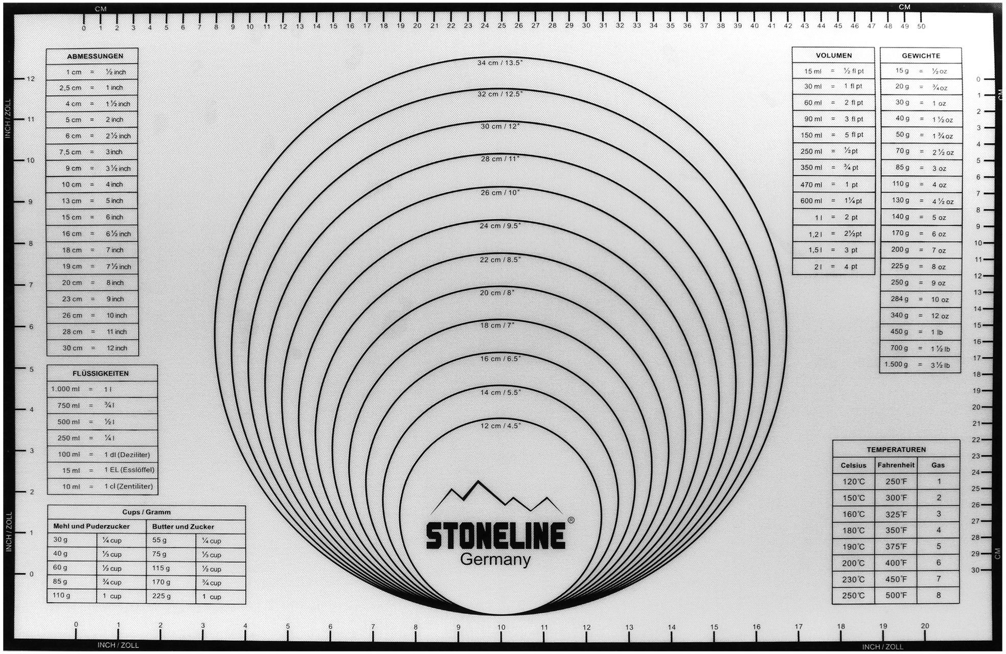 STONELINE Bakmat 2in1 geschikt voor gebruikelijke bakplaten (1-delig)