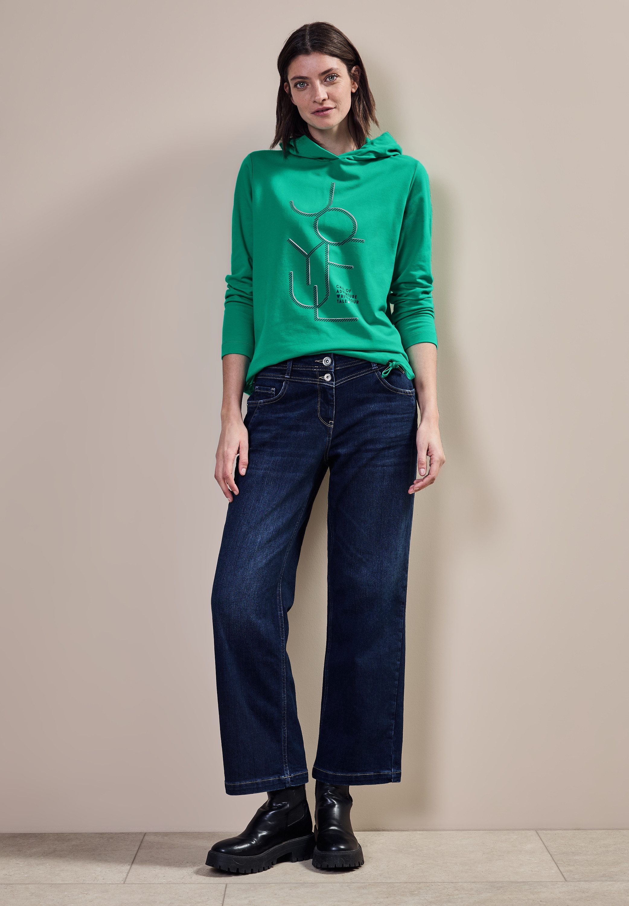 Cecil Shirt met lange mouwen met frontprint
