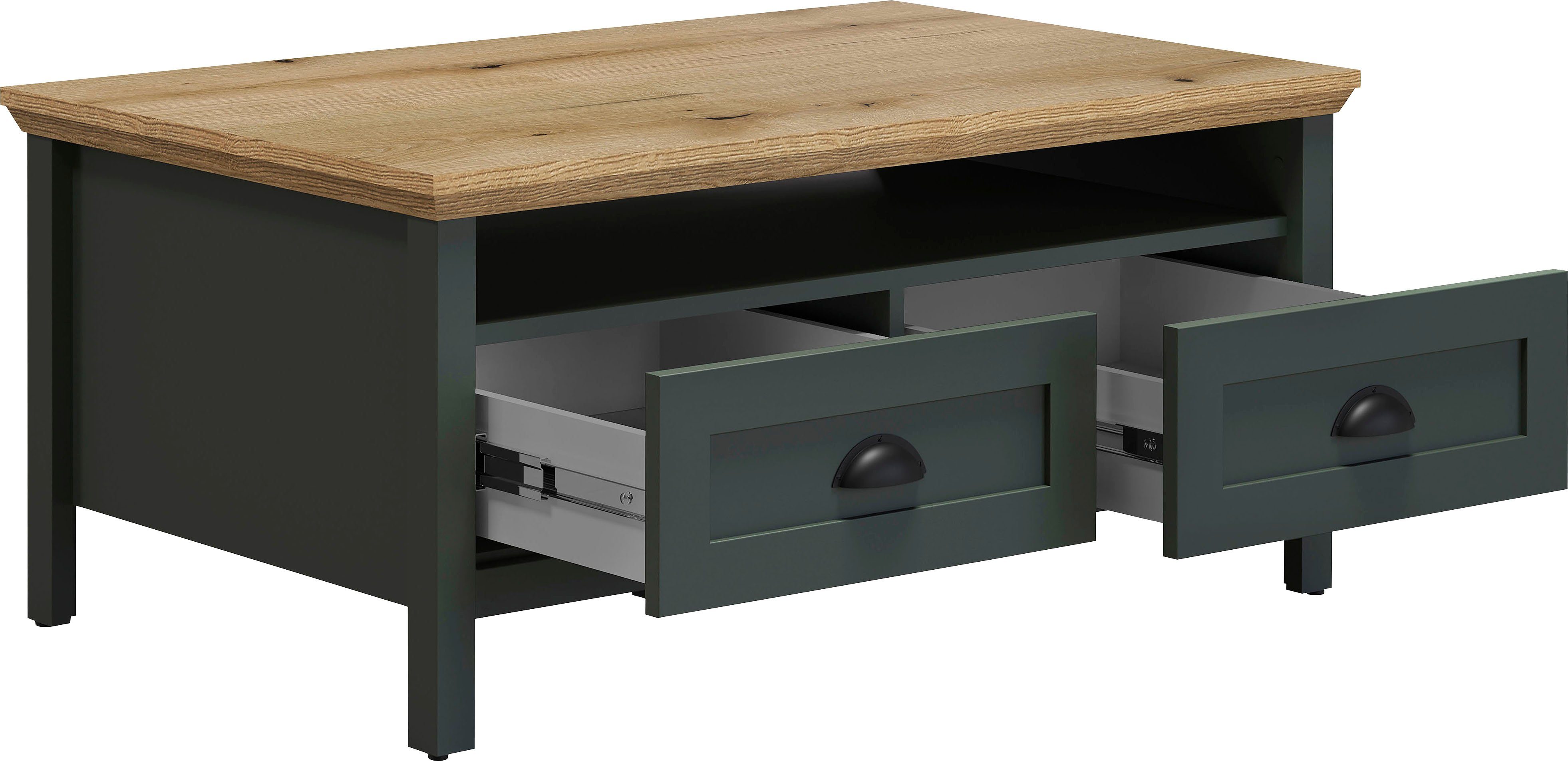 Home affaire Salontafel Vienna Salontafel met 2 lades en opbergruimte - (B/D/H) 101/60/45 cm (1 stuk)
