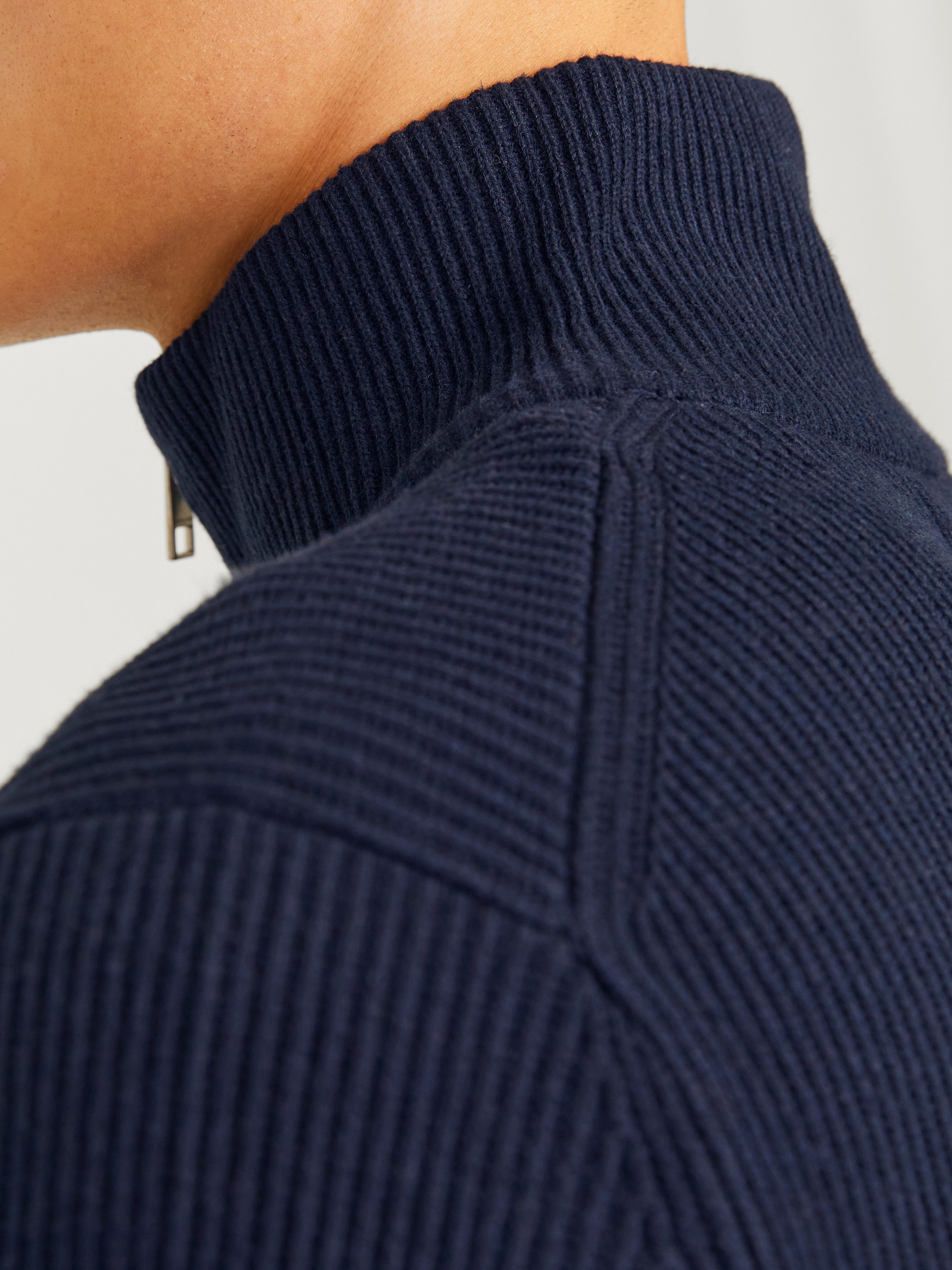 Jack & Jones Schipperstrui JJEPERFECT KNIT HALF ZIP SN