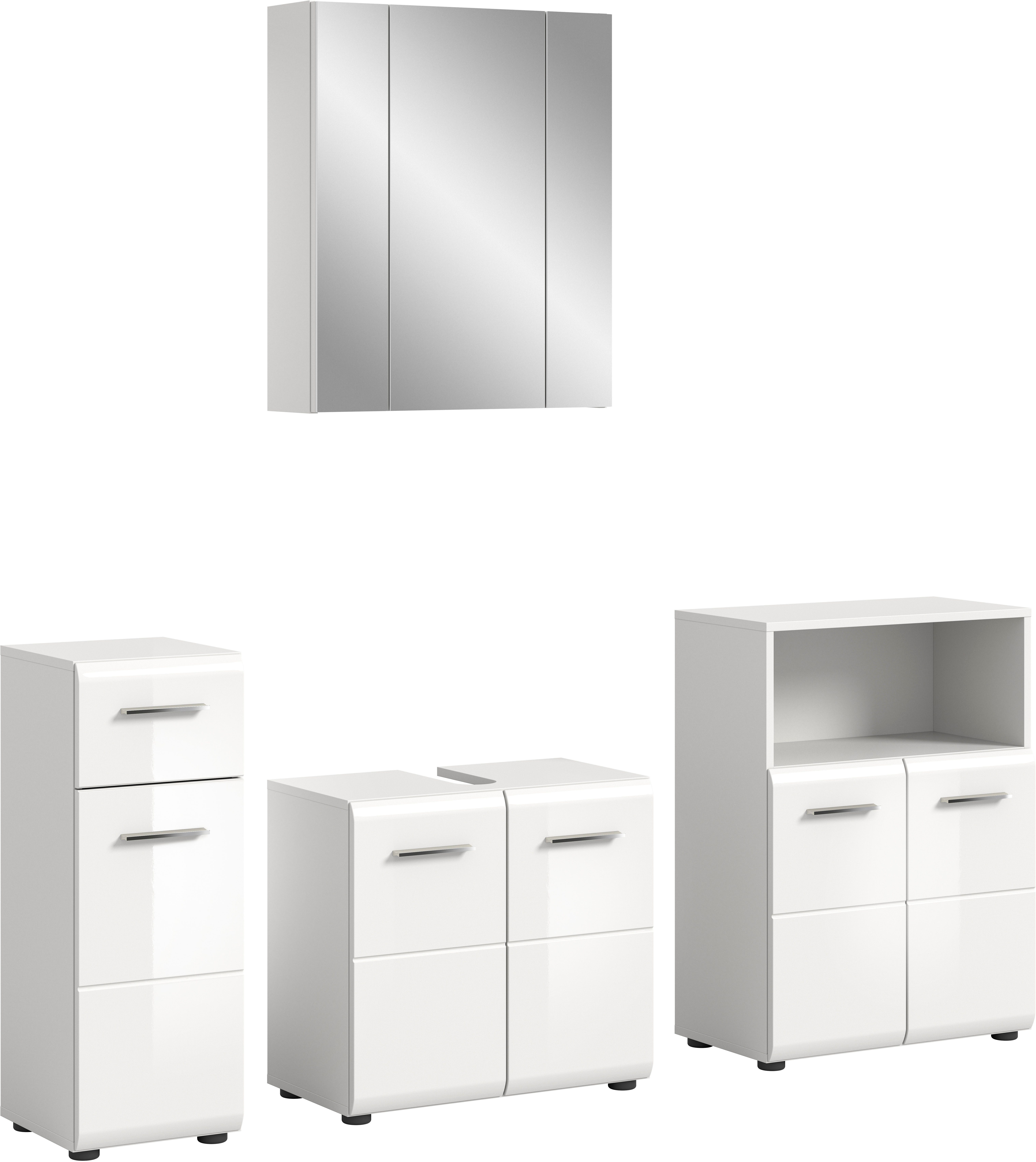 INOSIGN Badmeubelset FLORENZ, TOPSELLER!, 4-delige badcombinatie, hoogwaardige MDF-front
