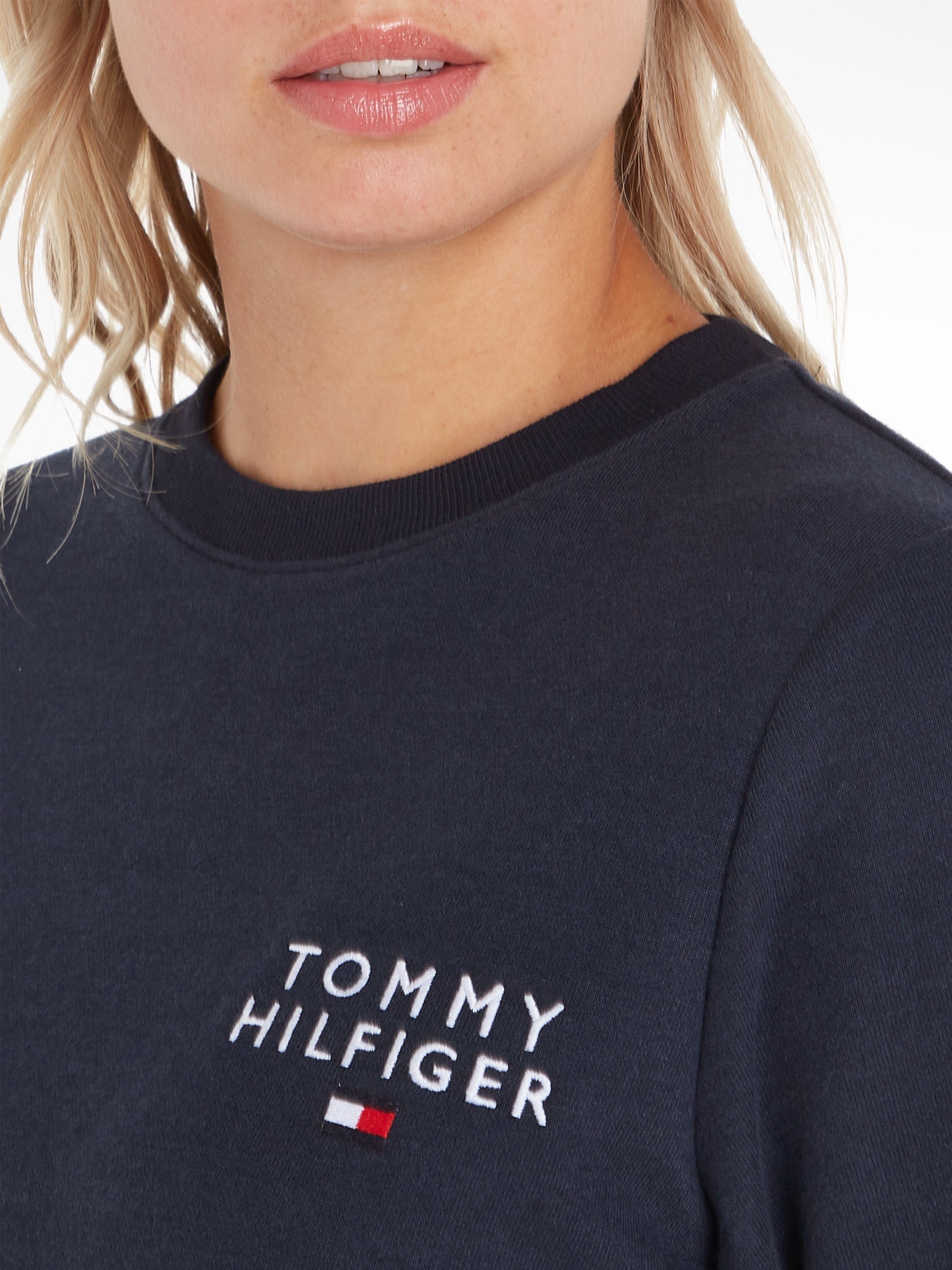 Tommy Hilfiger Underwear Trui met ronde hals TRACK TOP met merklabel