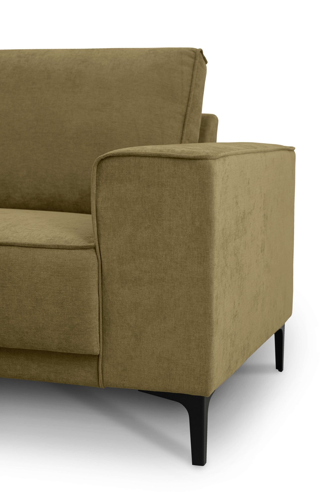 Places of Style Hoekbank Oland, structuur, platweefsel, luxe microvezel, bouclé