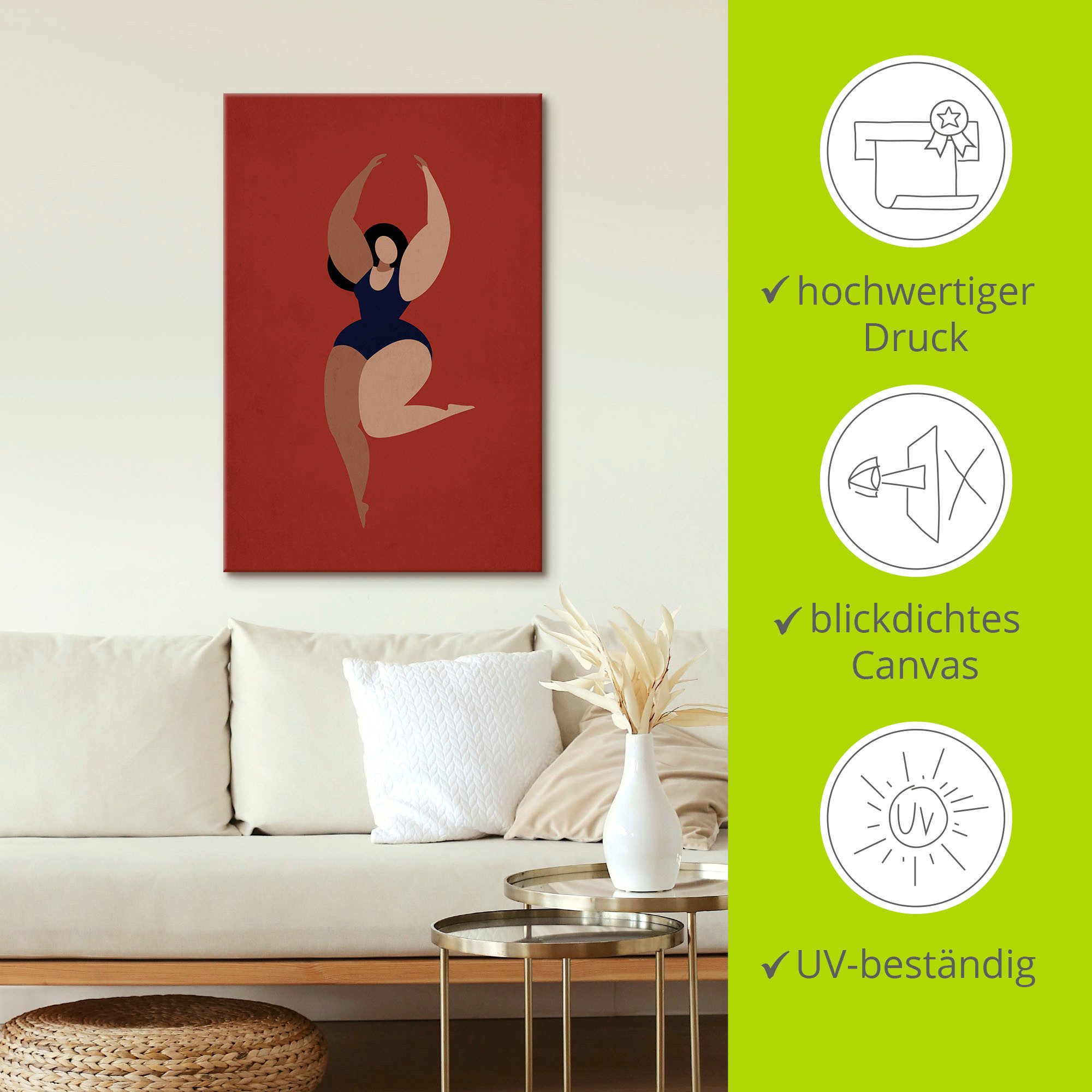 Artland Artprint op linnen Prima ballerina's gespannen op een spieraam