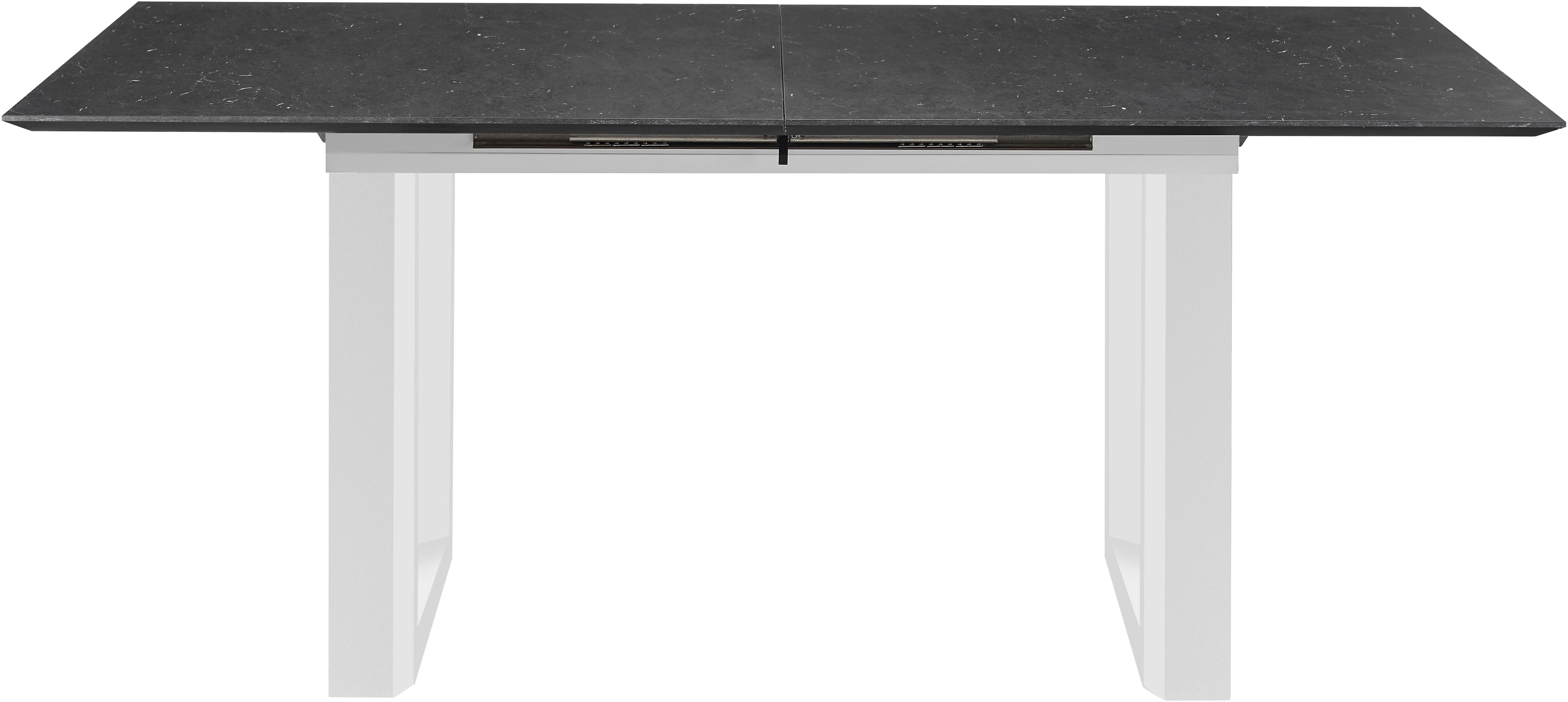 set one by Musterring Eettafel New Atlanta Rechthoekig blad met Zwitserse rand, uitschuifbaar, onderstel in U-vorm eettafels maat 190 cm x 76 cm x 90