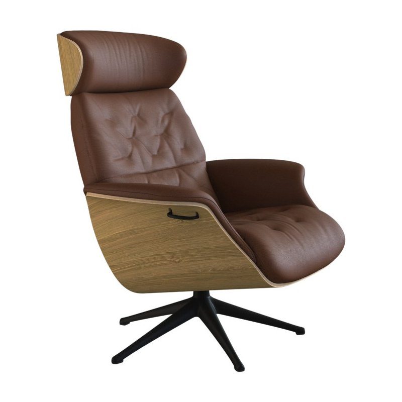 FLEXLUX Relaxfauteuil Volden, functionele stoel, gestoffeerde stoel, armleuningen, TV-fauteuil tv-fauteuils bruin
