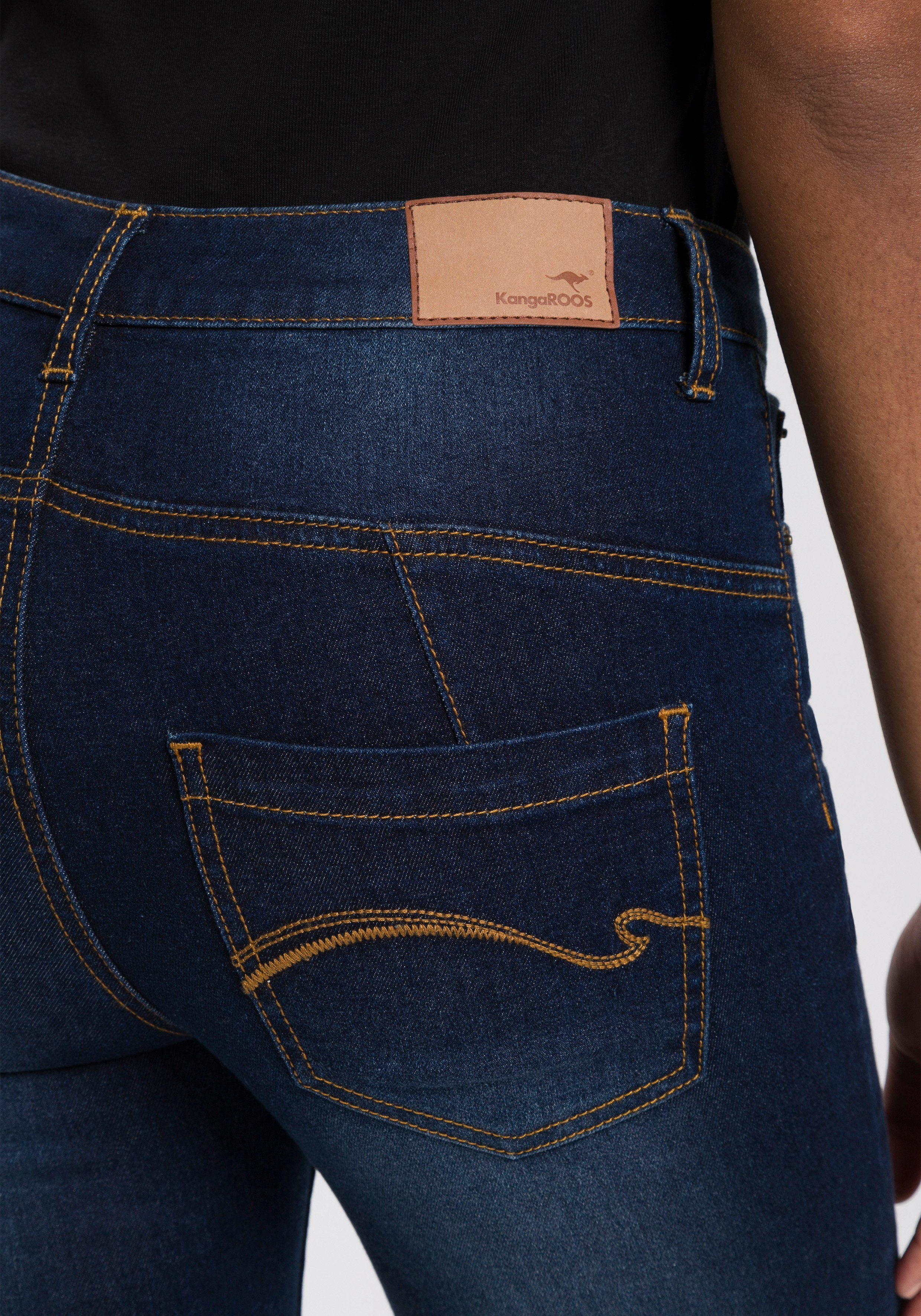 KangaROOS Slim fit jeans CROPPED HIGH WAIST SLIM FIT smalle pasvorm, skinny jeans, trendy used-wassing
