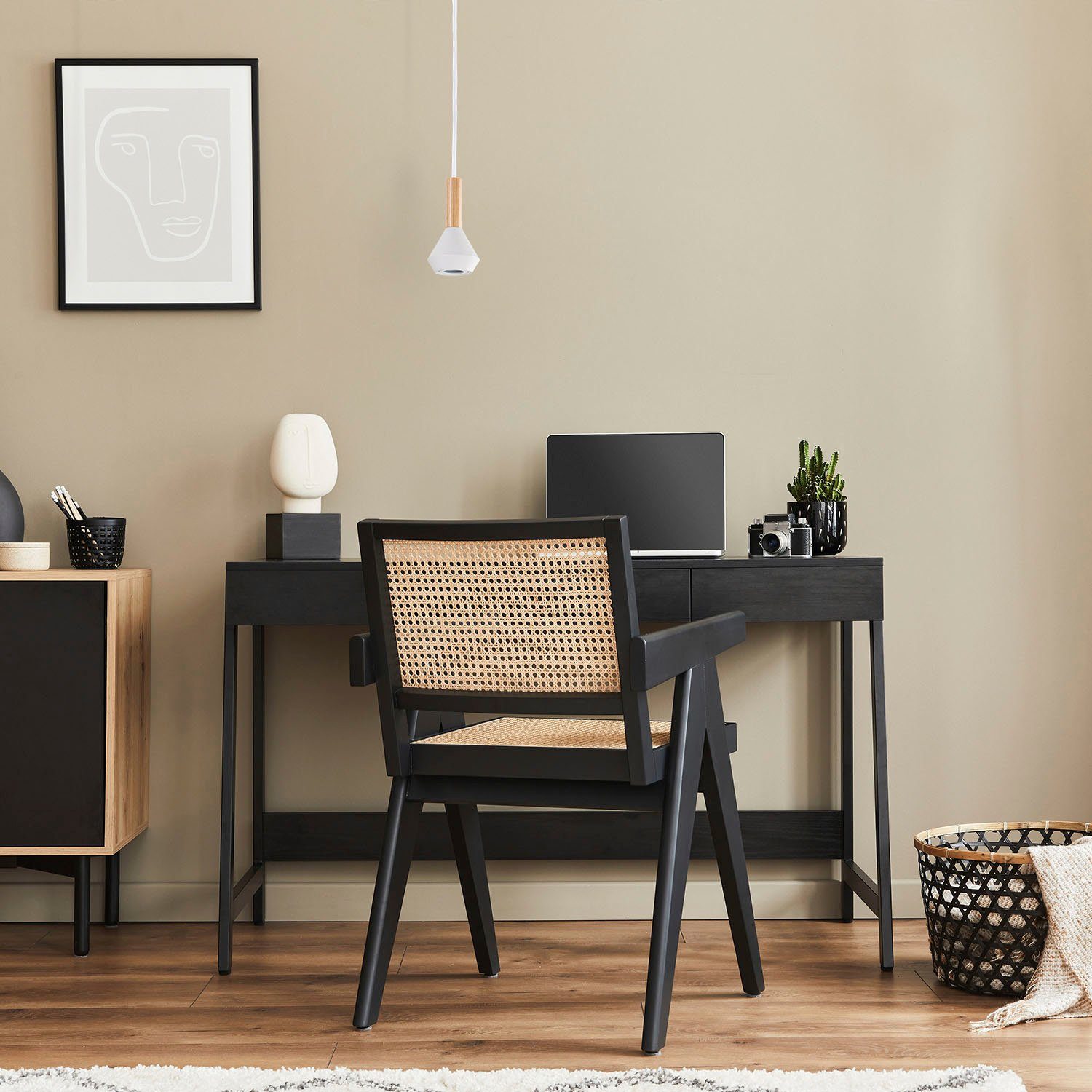 Paco Home Hanglamp Mora Woonkamer eetkamer klein modern hout metaal GU10 keukenlamp