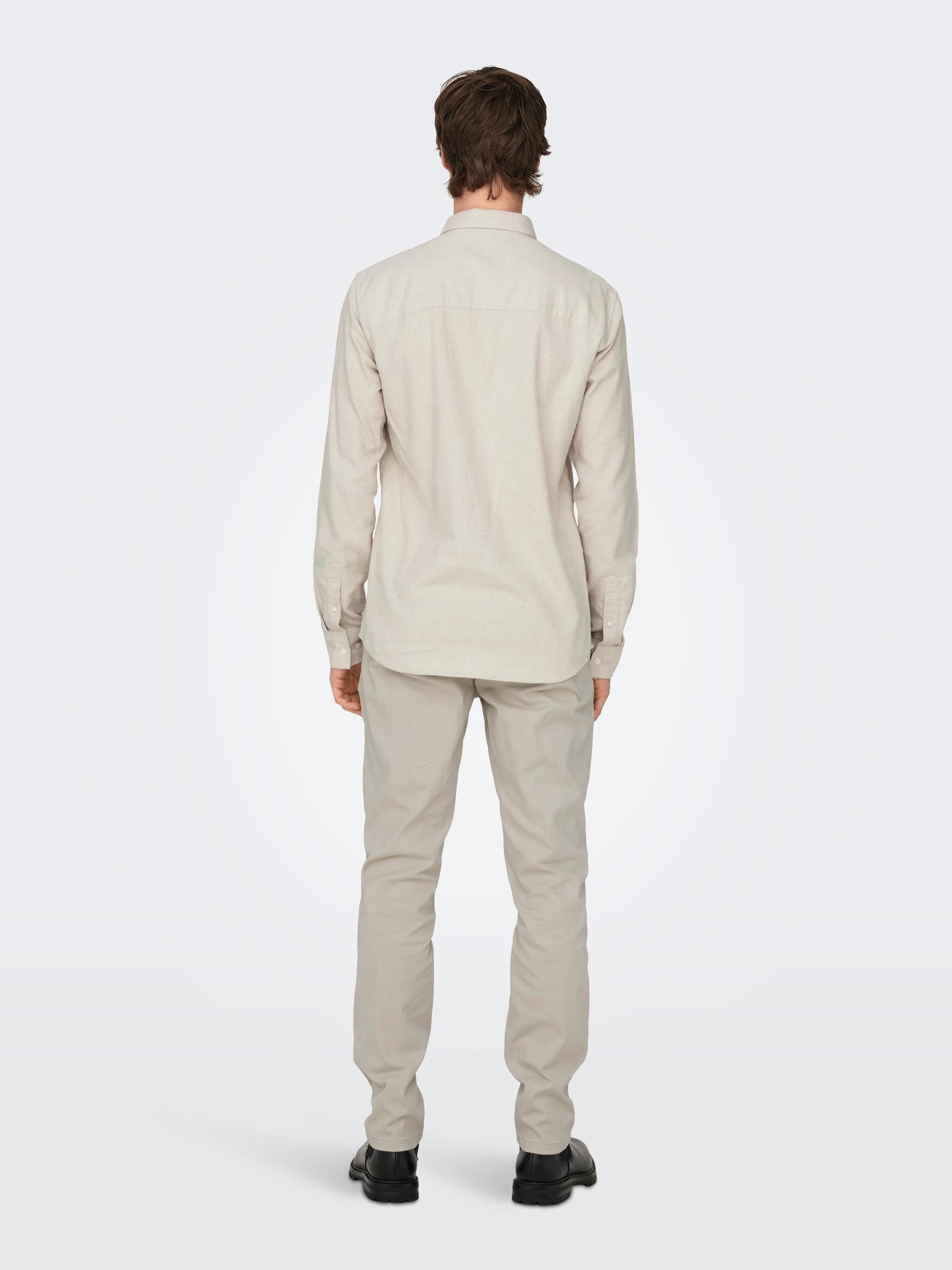 ONLY & SONS Overhemd met lange mouwen ONSGUDMUND SLIM 1-PKT SOLID SHIRT NOOS