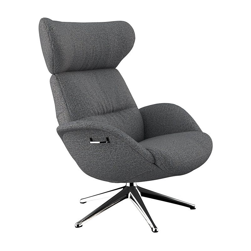 FLEXLUX Relaxfauteuil Tv-fauteuil More, ergonomisch, draaibaar, robuuste voet, Scandi Premium comfort, rug- en hoofdeindeverstelling, draaibaar, voet van aluminium