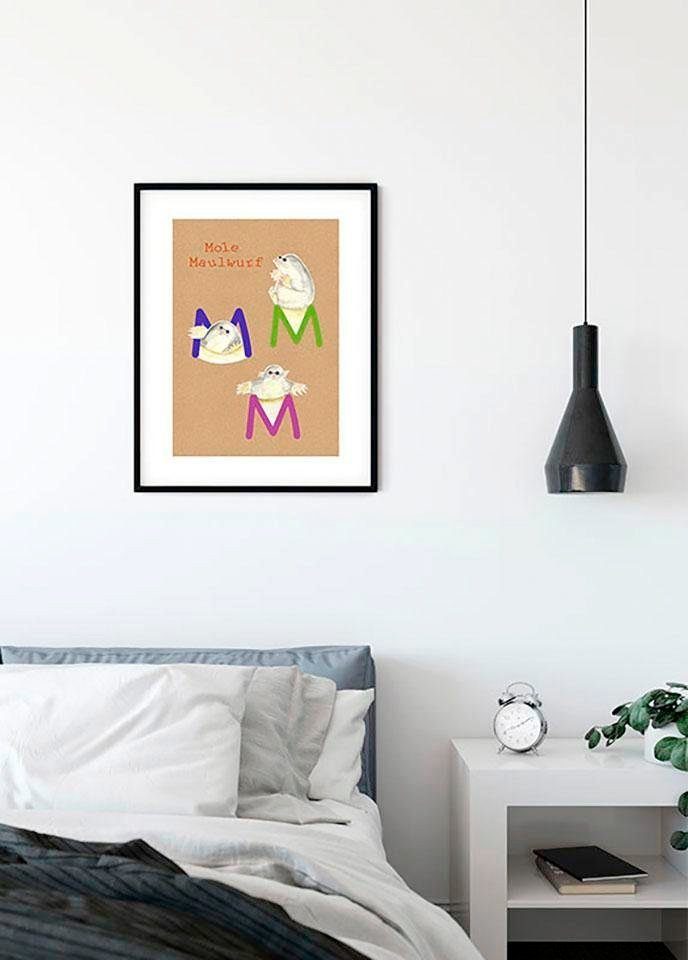Komar Wanddecoratie ABC animal M Wanddecoratie - zonder lijst (1 stuk)