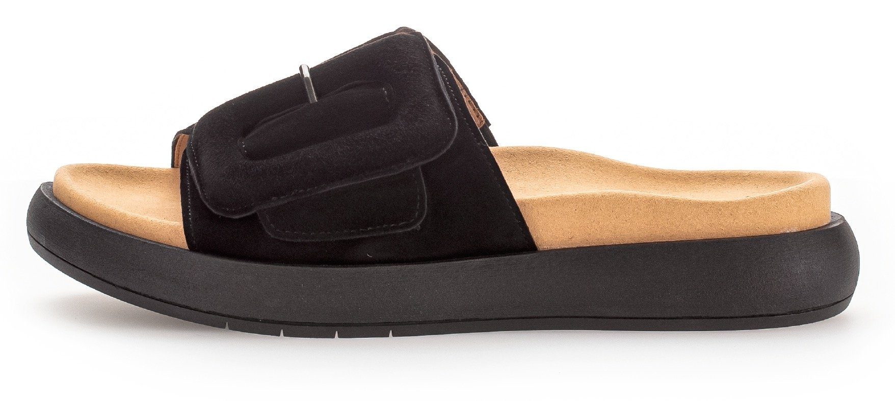 Gabor Slippers , plateau, zomerschoen, slippers met grote decoratieve gesp