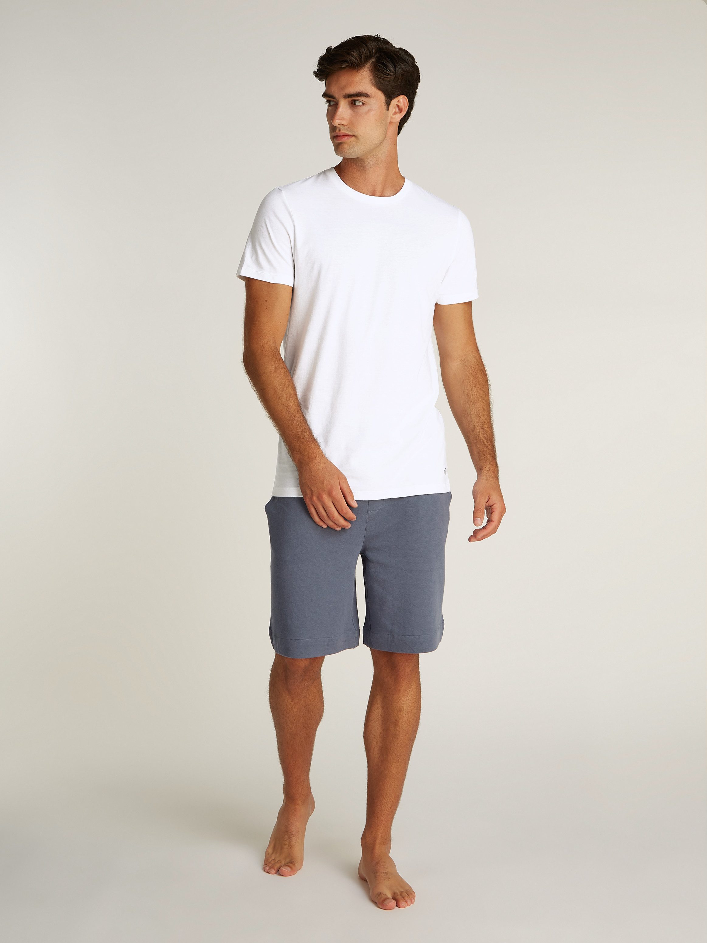 Calvin Klein T-shirt S/S CREW NECK 3PK met geborduurd logo (3-delig, Set van 3)