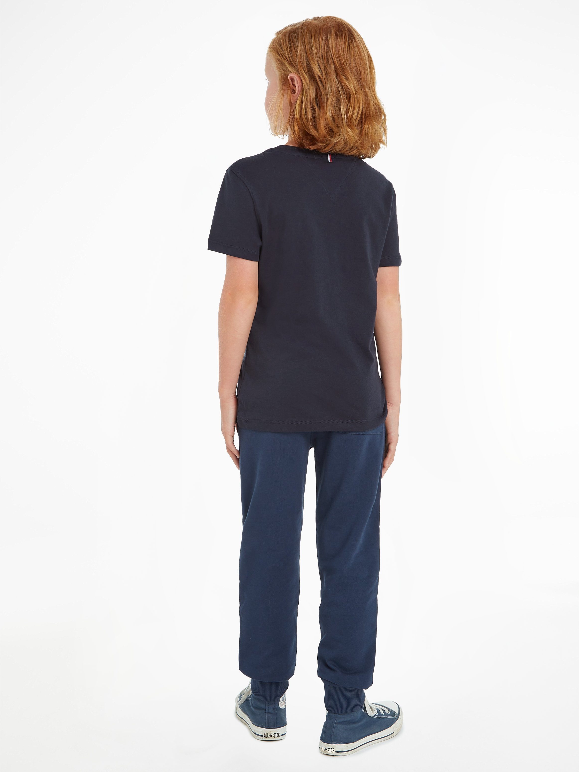 Tommy Hilfiger Shirt met ronde hals BOYS BASIC CN KNIT S/S met tommy hilfiger-merklabel