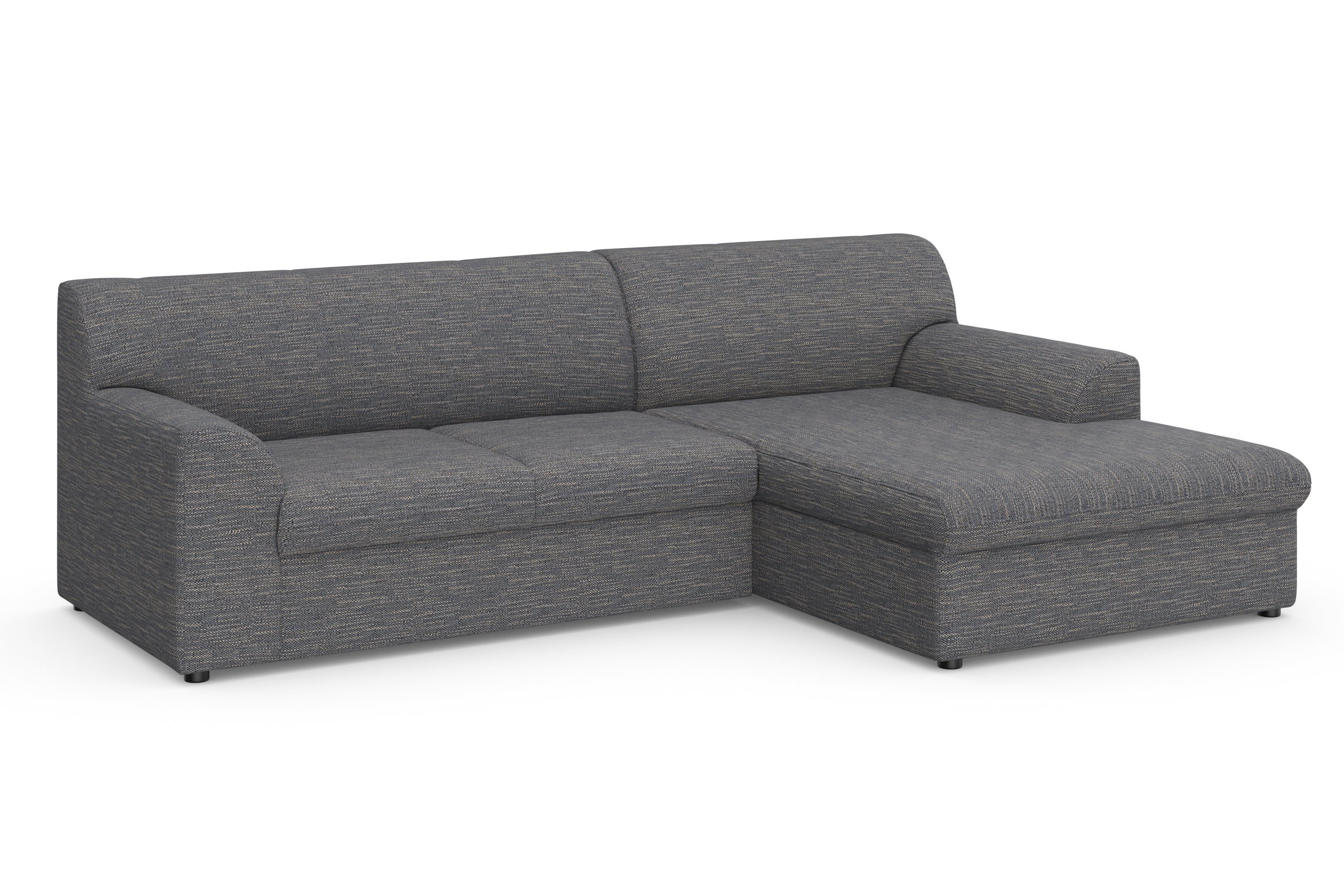 DOMO collection Hoekbank Topper, elegant en tijdloos, compacte afmetingen 245/155cm, L-vorm