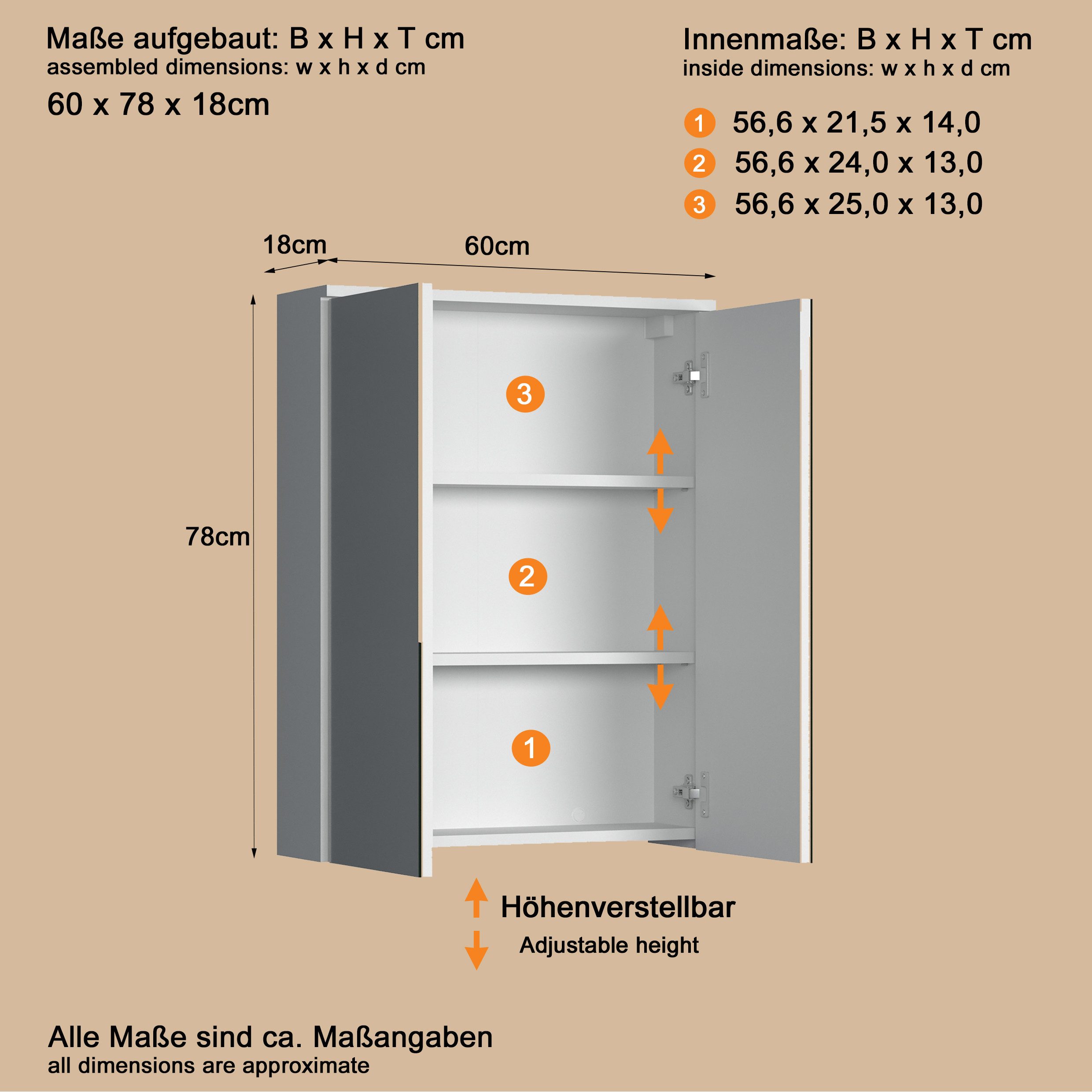 welltime Spiegelkast Praag (1 stuk)