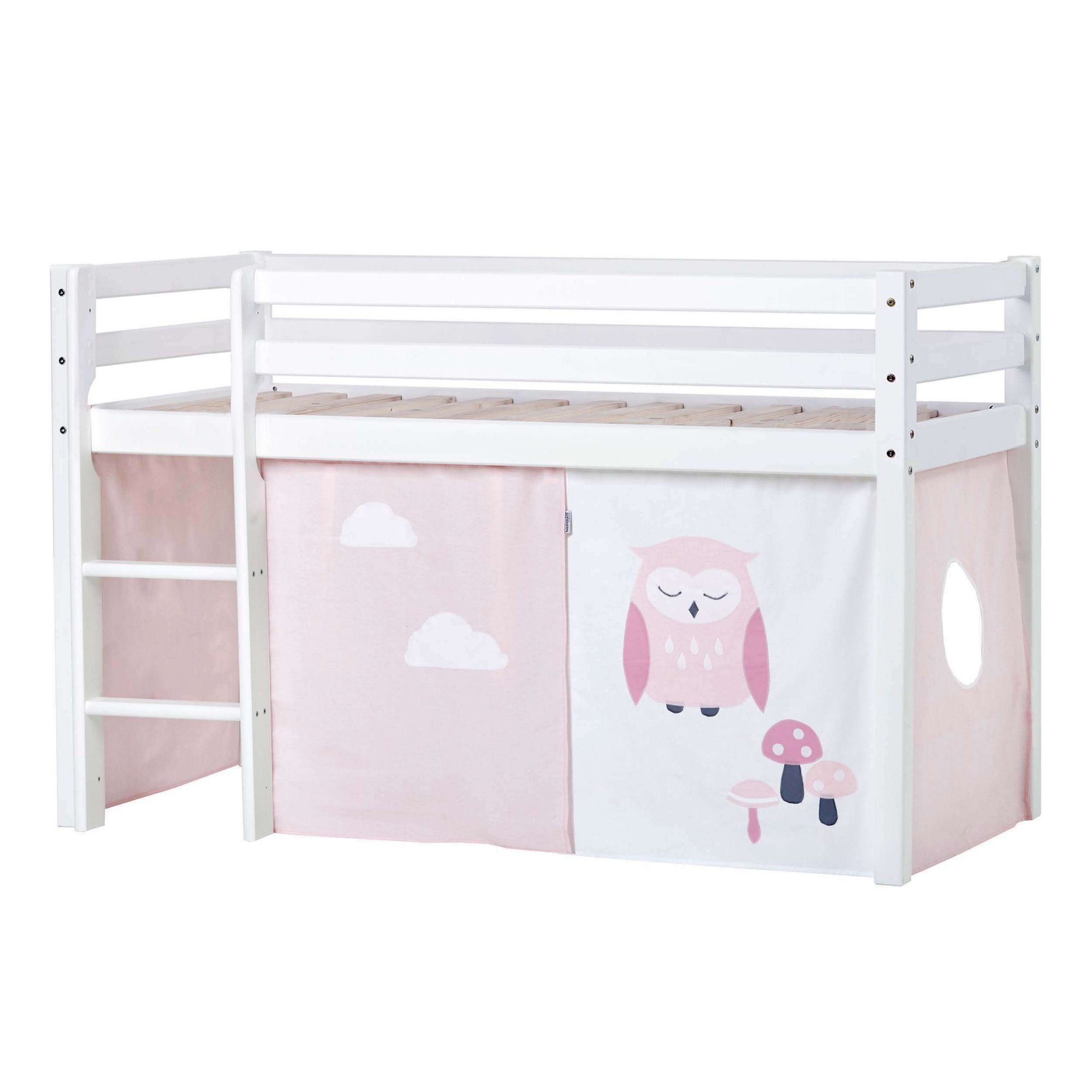 Hoppekids Hoogslaper ECO Dream, kinderbed, speelbed, halfhoog bed van massief hout