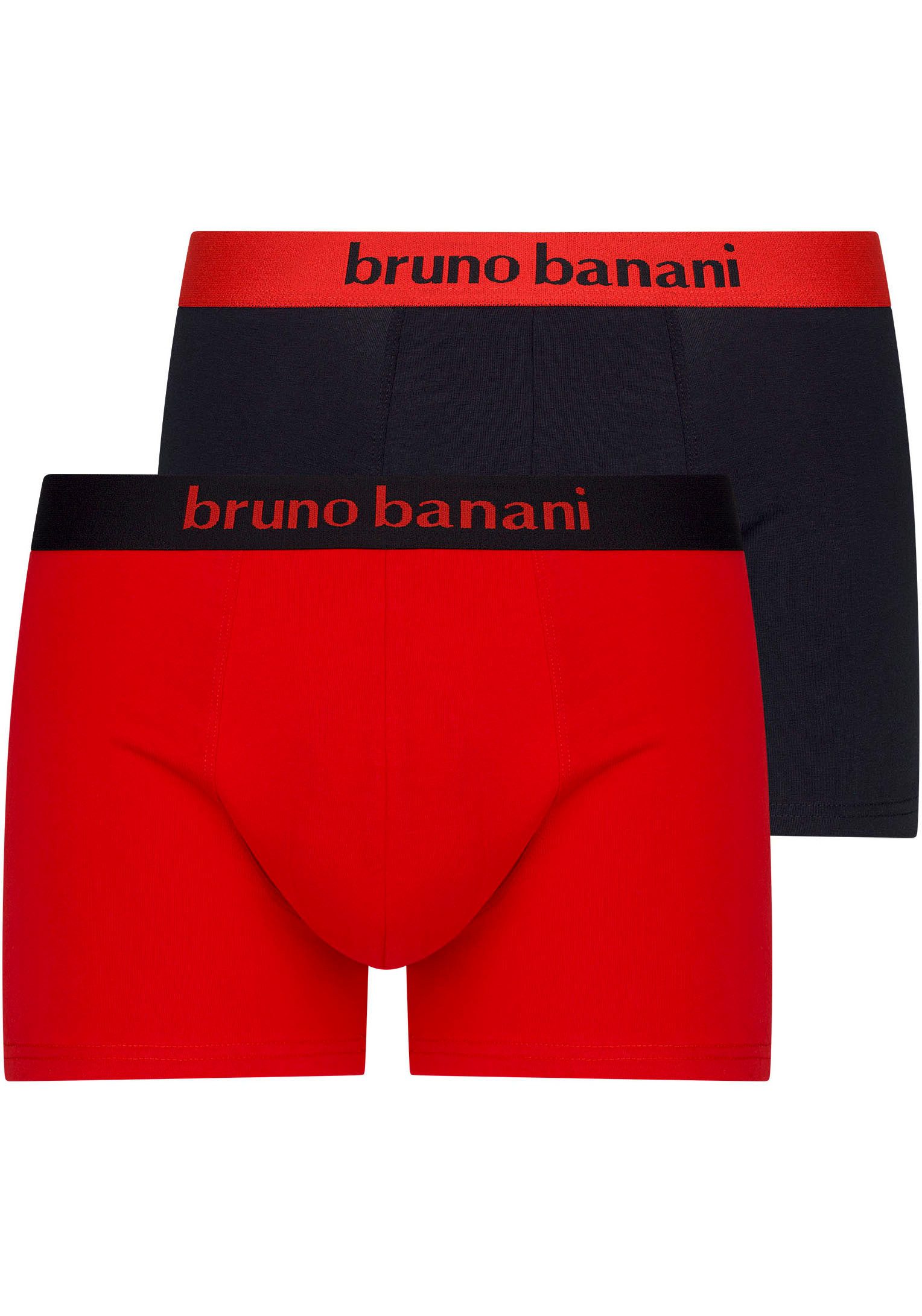 Bruno Banani Boxershort met contrasterend logo-tailleband (2 stuks, Set van 2)